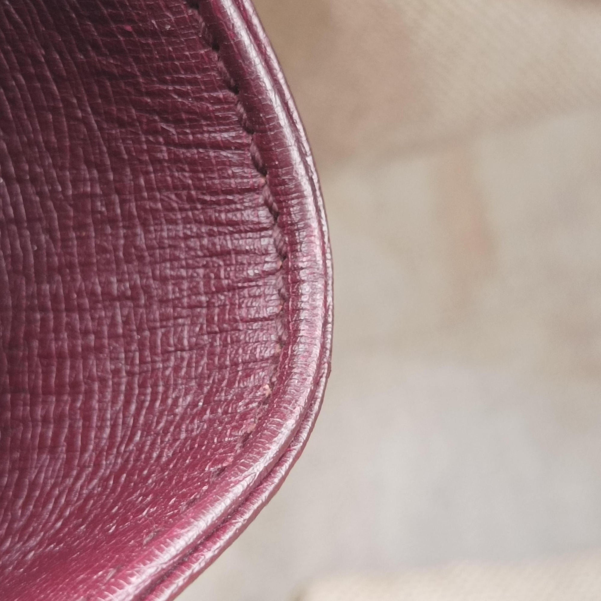 Pre-owned Gucci Bamboo Bullet Burgundy Leather 338989 shoulderbag | stylenewstar