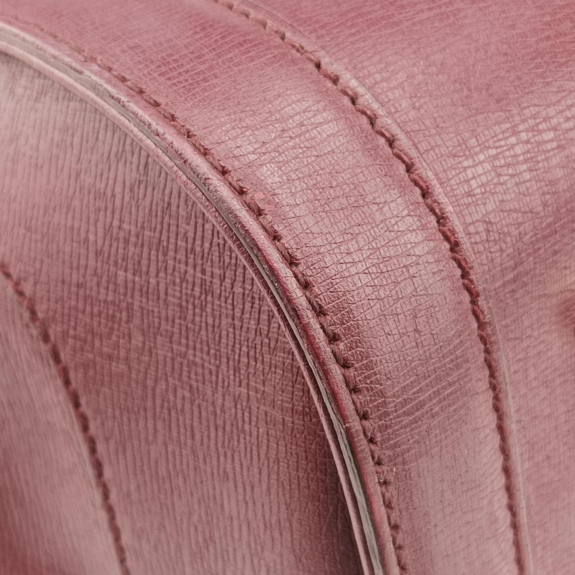 Pre-owned Gucci Bamboo Bullet Burgundy Leather 338989 shoulderbag | stylenewstar