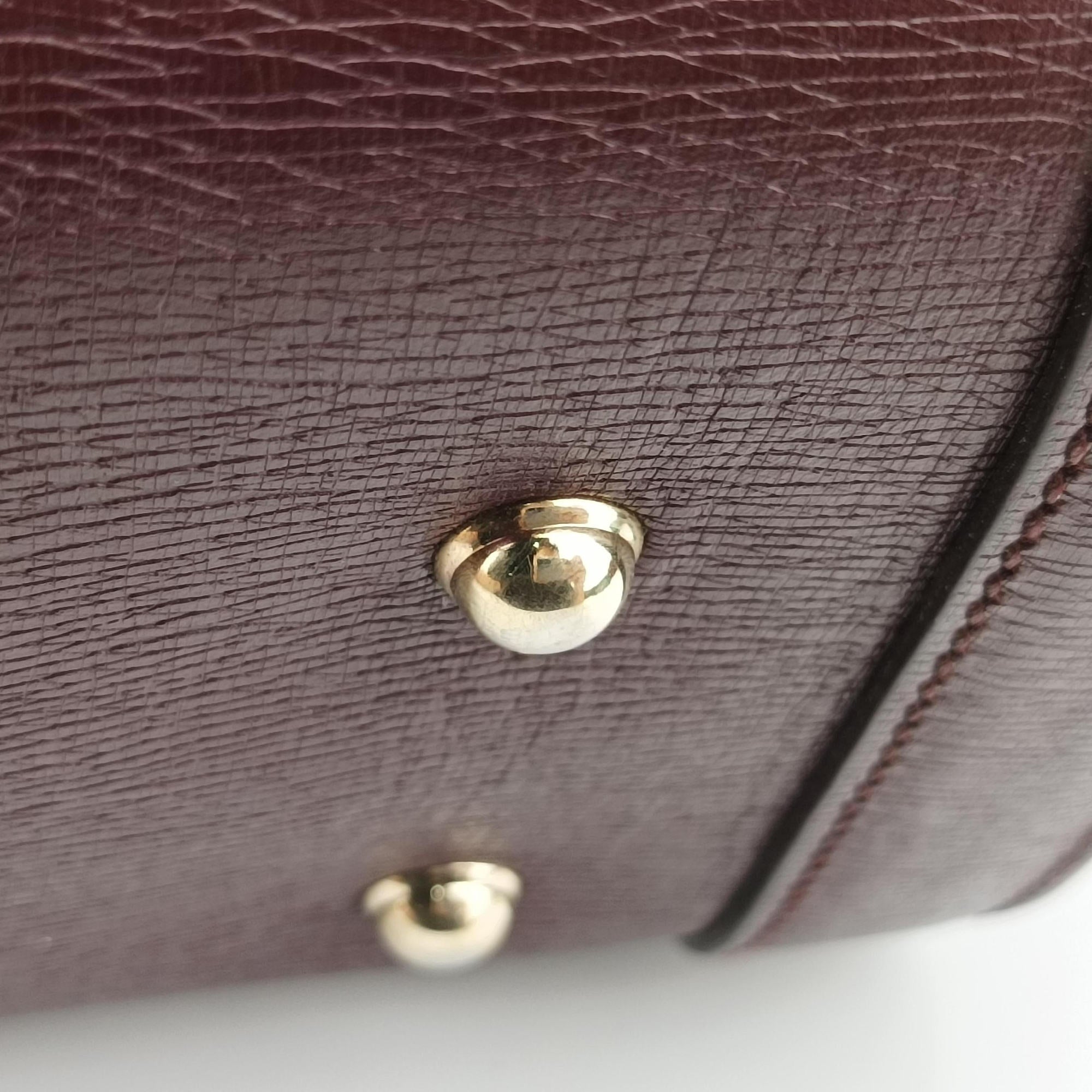 Pre-owned Gucci Bamboo Bullet Burgundy Leather 338989 shoulderbag | stylenewstar