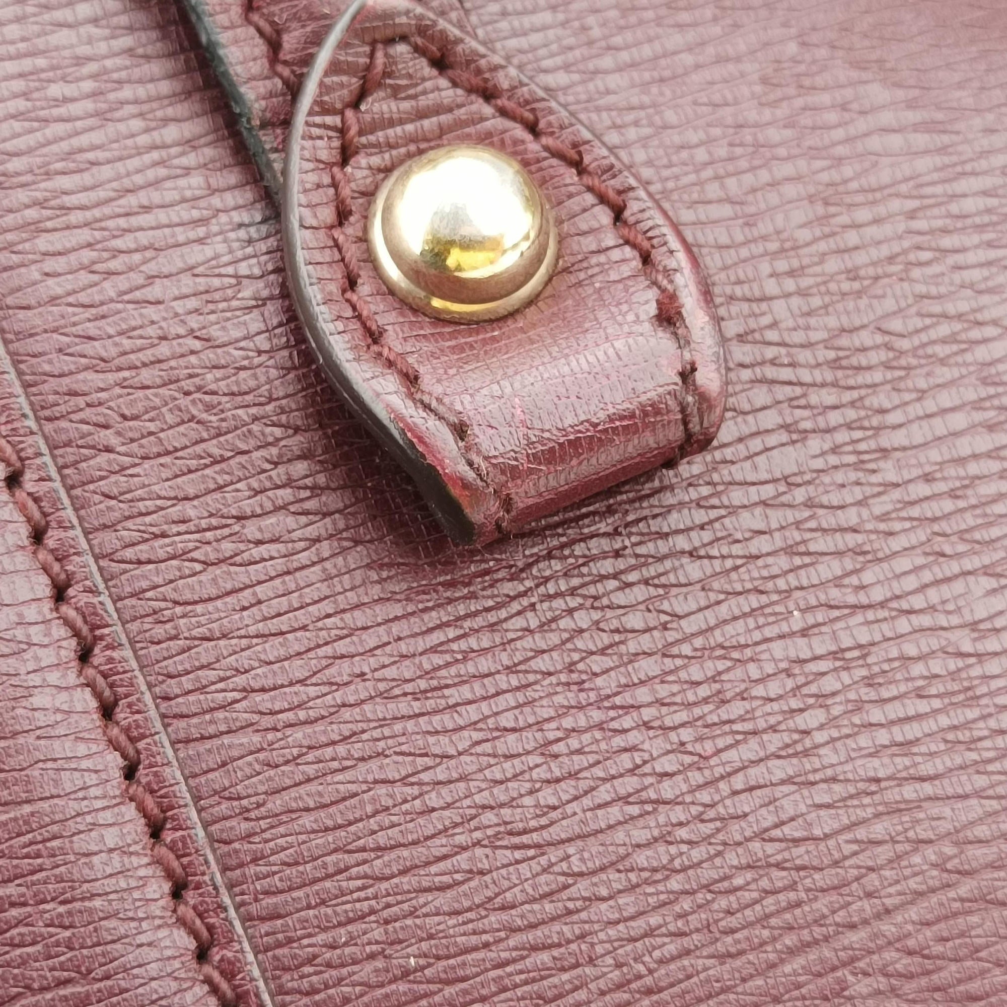 Pre-owned Gucci Bamboo Bullet Burgundy Leather 338989 shoulderbag | stylenewstar