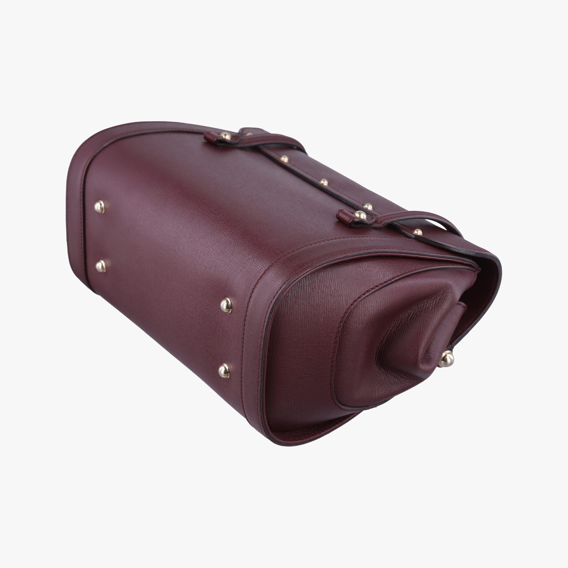 Pre-owned Gucci Bamboo Bullet Burgundy Leather 338989 shoulderbag | stylenewstar