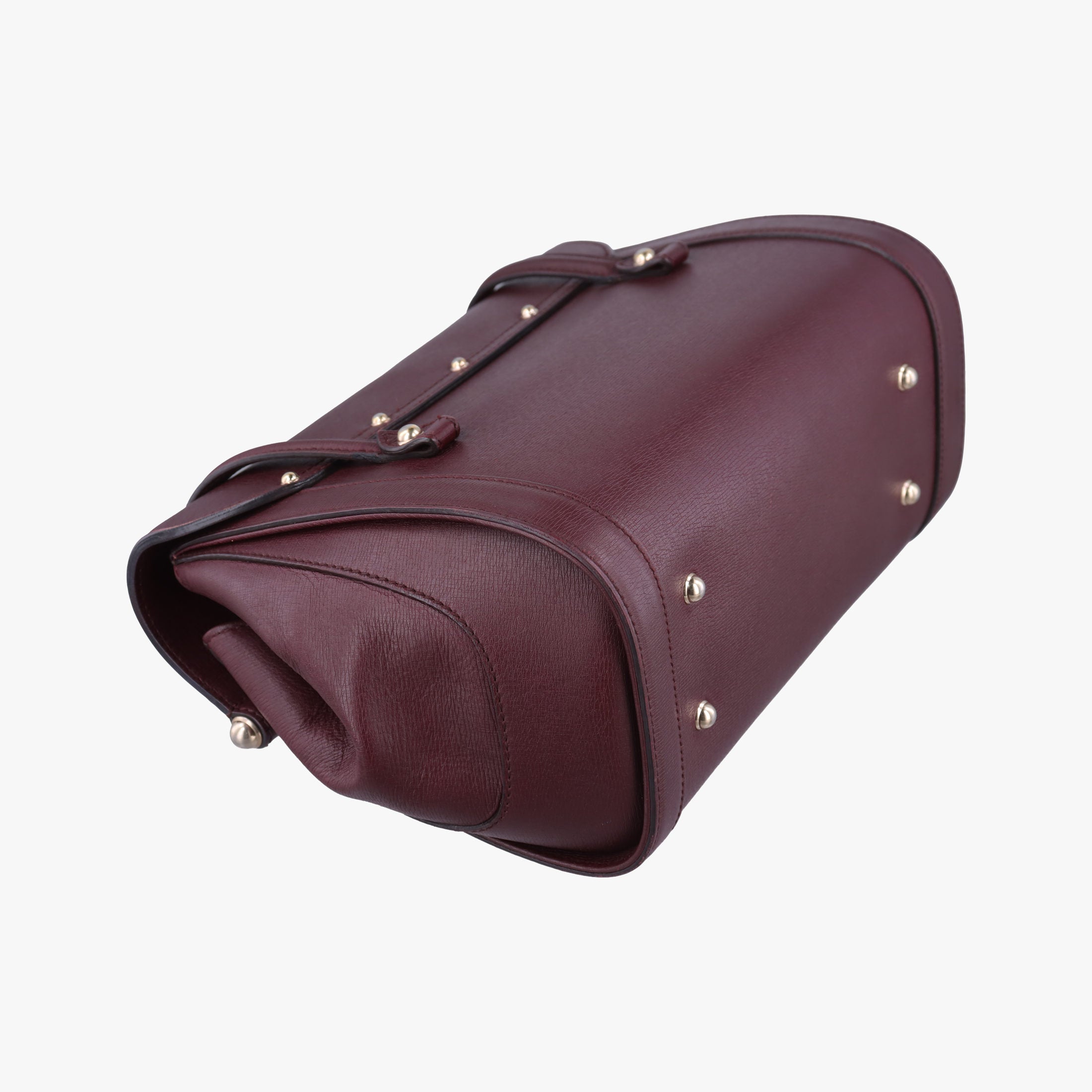 Pre-owned Gucci Bamboo Bullet Burgundy Leather 338989 shoulderbag | stylenewstar