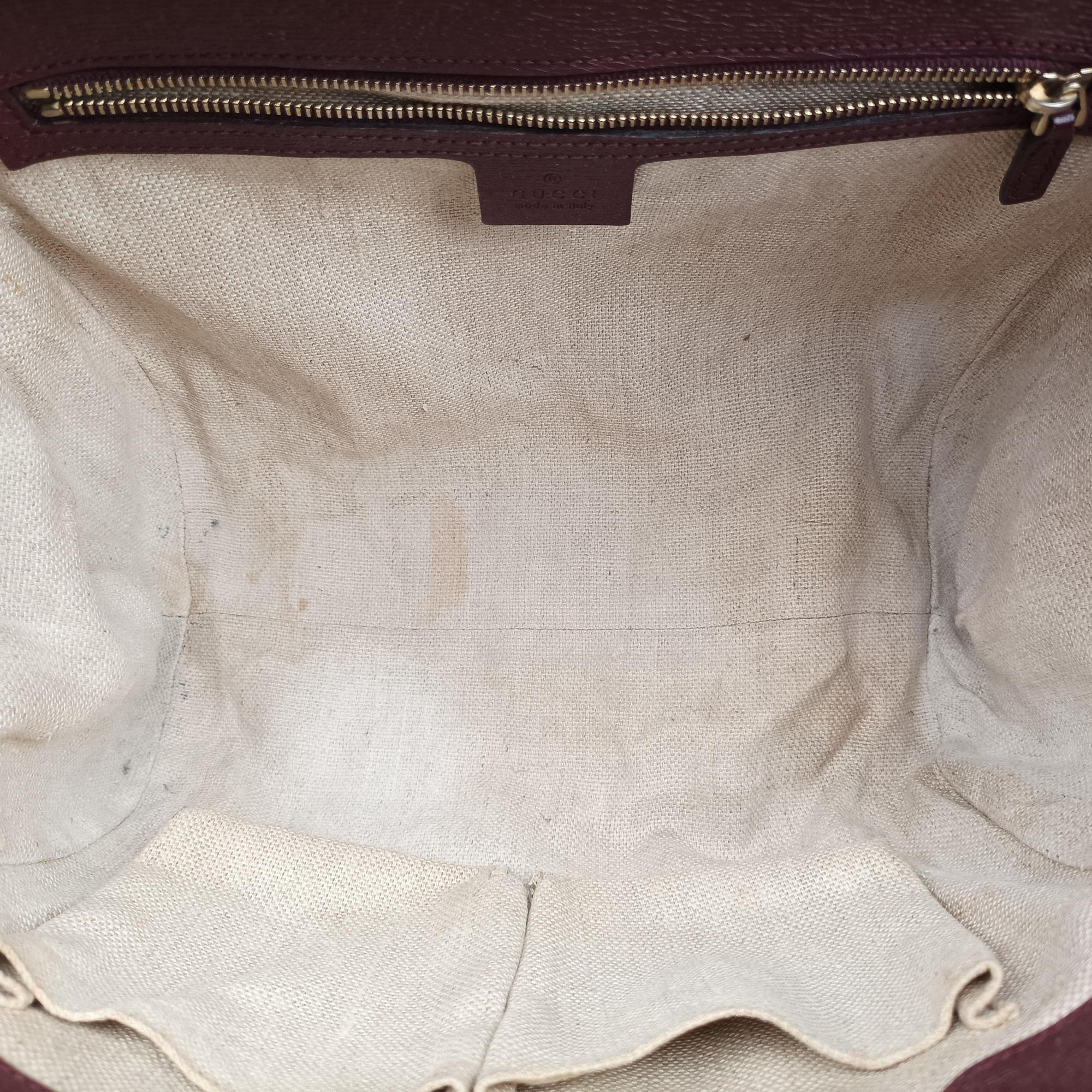 Pre-owned Gucci Bamboo Bullet Burgundy Leather 338989 shoulderbag | stylenewstar