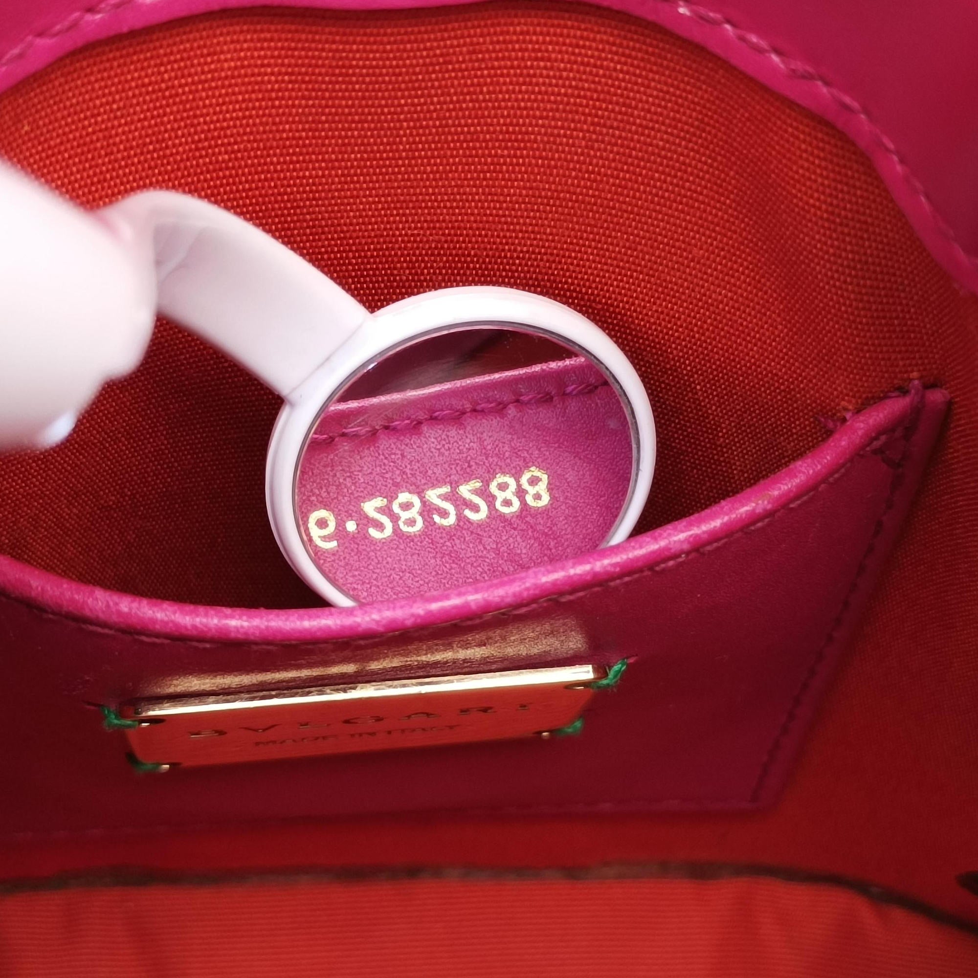 Pre-owned Bvlgari Serpenti Pink Galuchat Skin×Leather  shoulderbag | stylenewstar