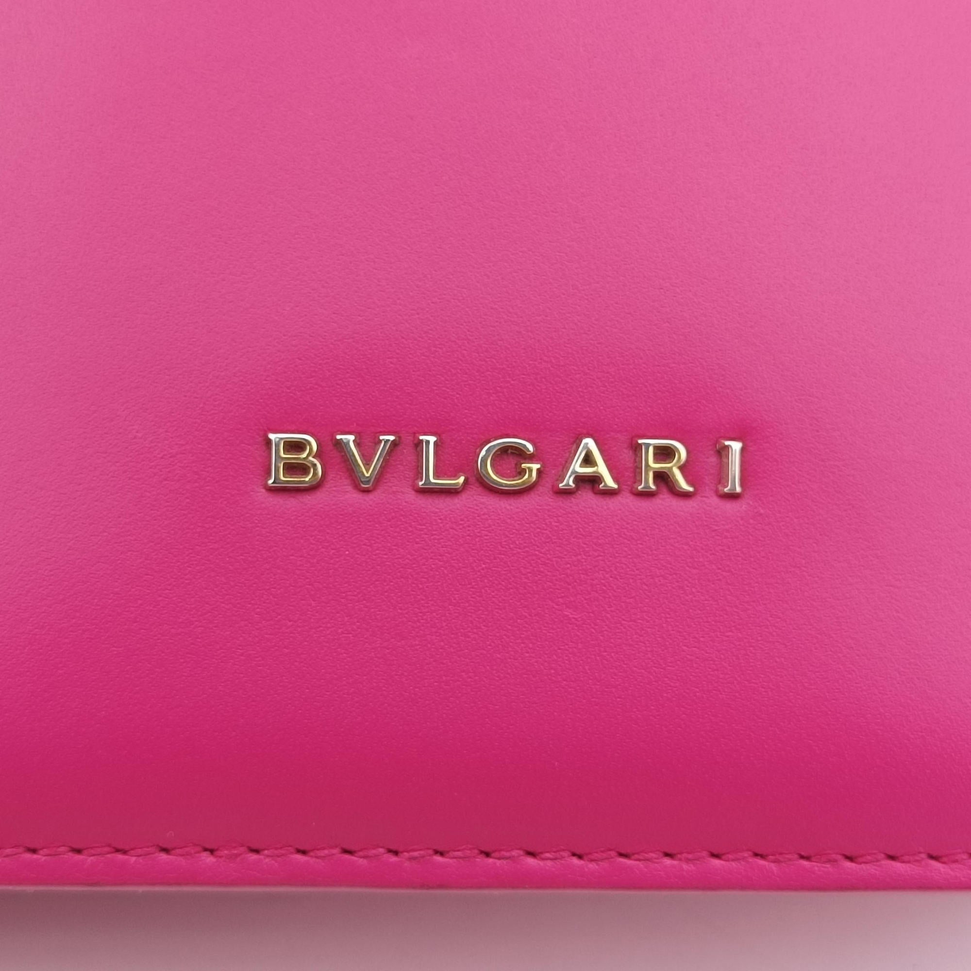 Pre-owned Bvlgari Serpenti Pink Galuchat Skin×Leather  shoulderbag | stylenewstar