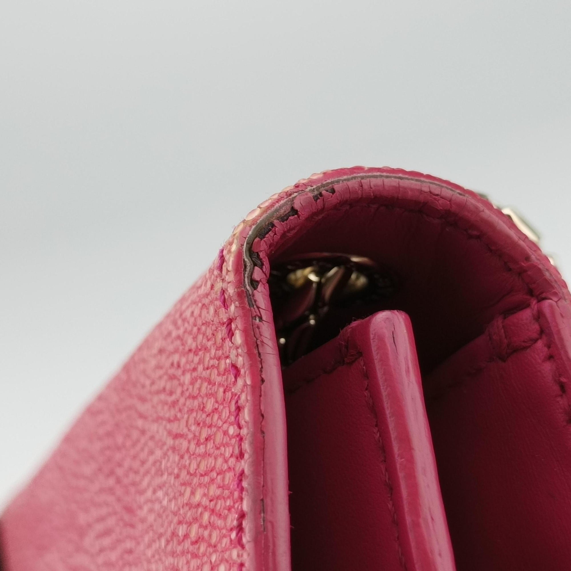 Pre-owned Bvlgari Serpenti Pink Galuchat Skin×Leather  shoulderbag | stylenewstar