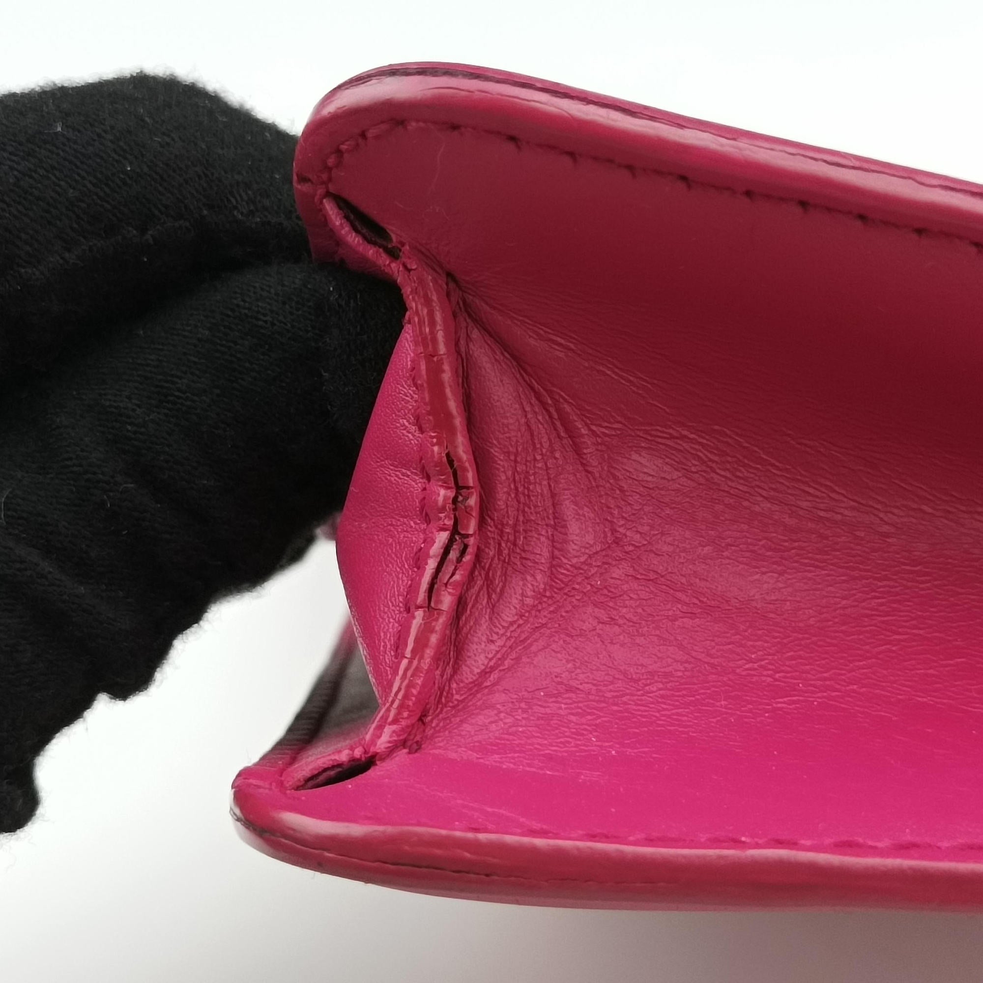 Pre-owned Bvlgari Serpenti Pink Galuchat Skin×Leather  shoulderbag | stylenewstar