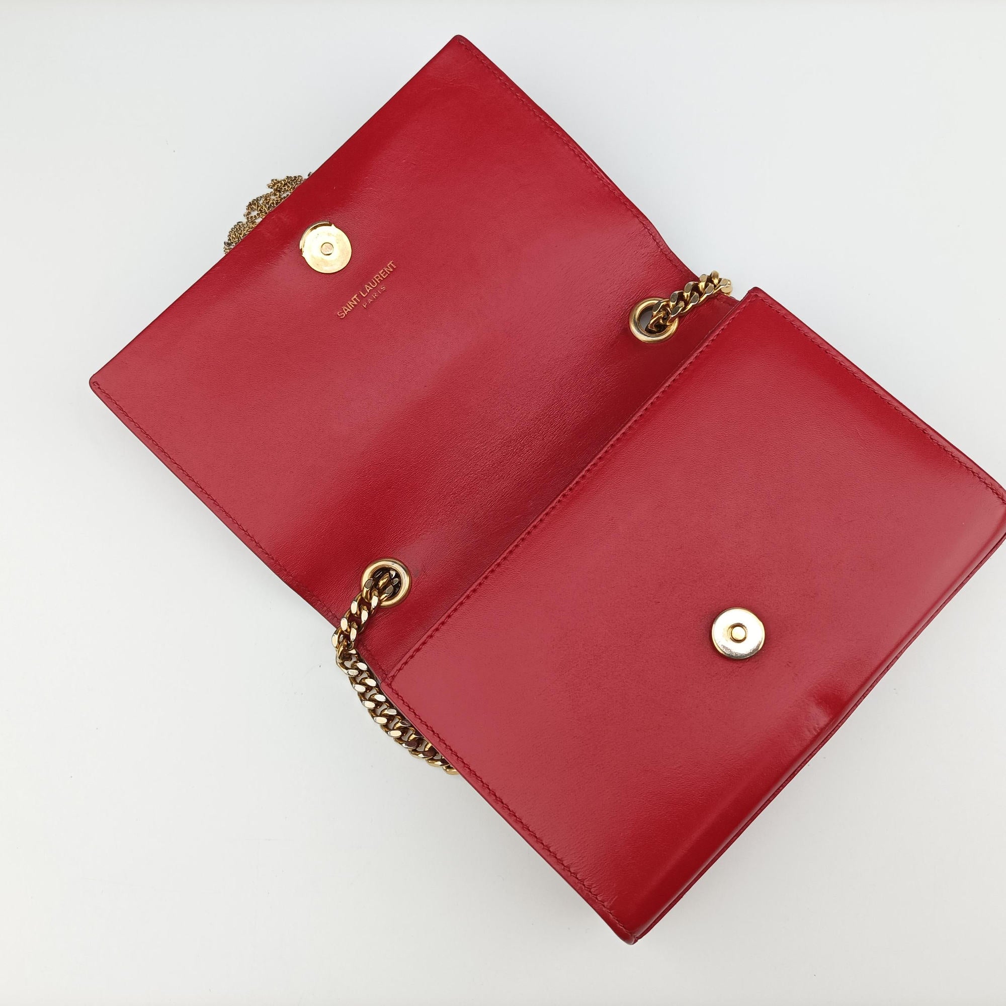 Pre-owned Yves Saint Laurent KATE Red Leather 354120 shoulderbag | stylenewstar