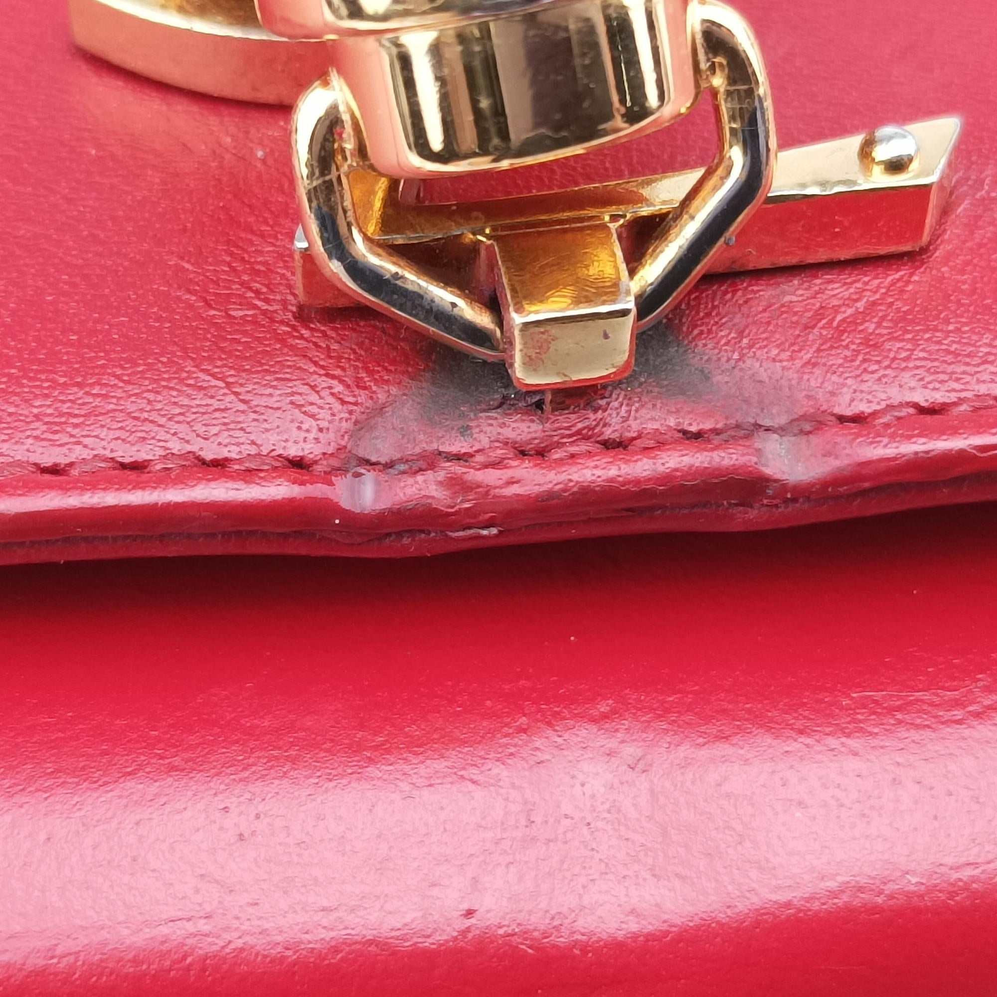 Pre-owned Yves Saint Laurent KATE Red Leather 354120 shoulderbag | stylenewstar