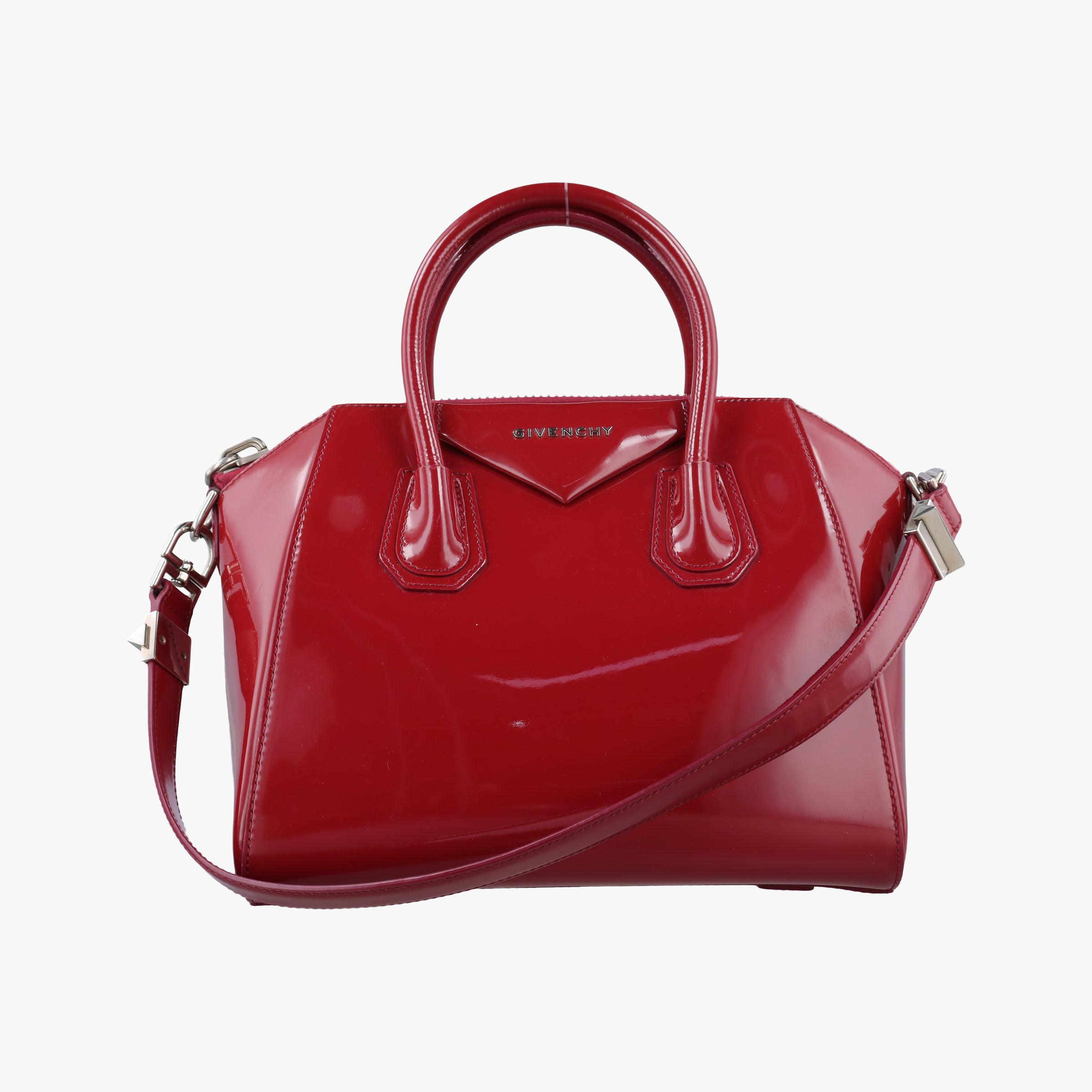 Secondhand Givenchy Antigona Red Patent  shoulderbag | stylenewstar
