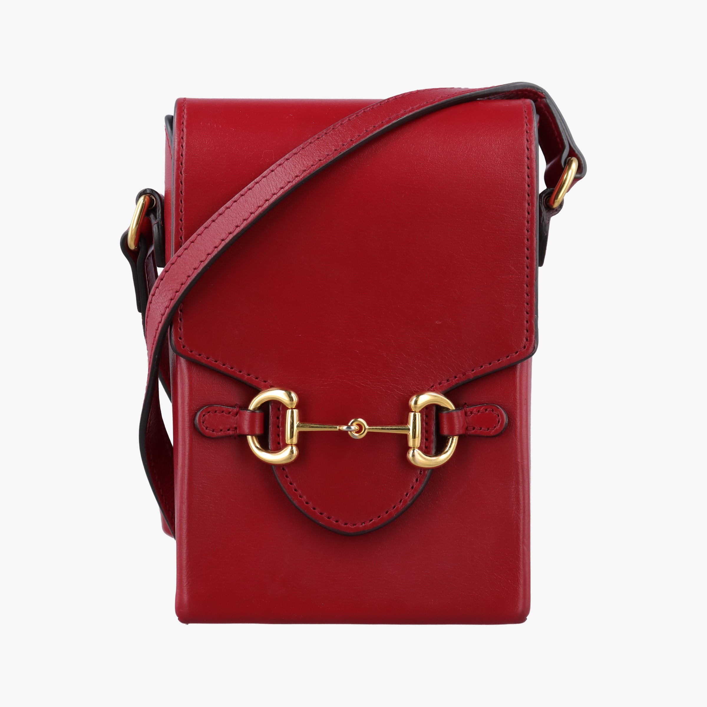 Secondhand Gucci Horsebit 1955 Red Leather 625615 shoulderbag | stylenewstar