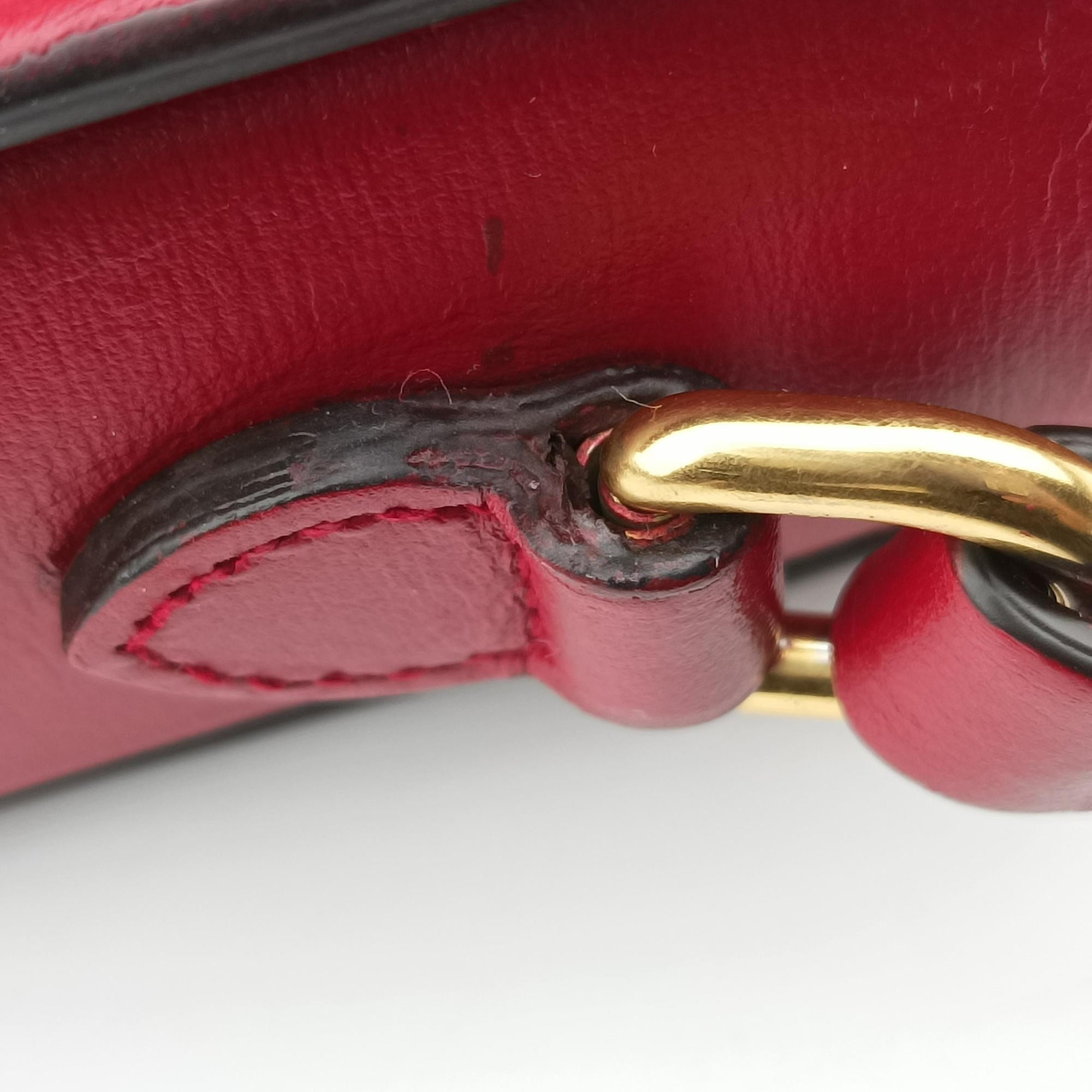 Secondhand Gucci Horsebit 1955 Red Leather 625615 shoulderbag | stylenewstar