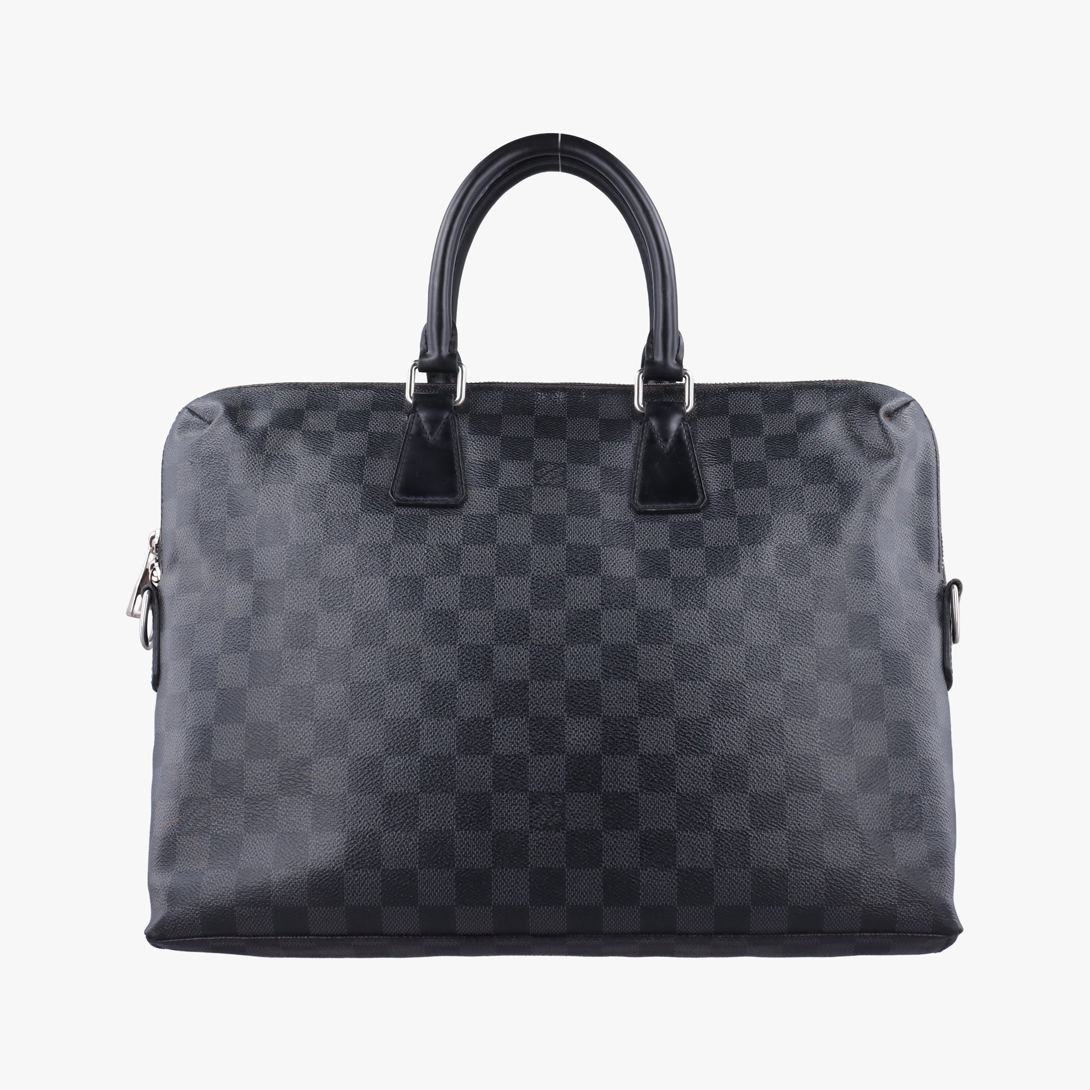 Pre-owned Louis Vuitton Porte Documents Jour Noir Damier Graphite N48224 handbag | stylenewstar