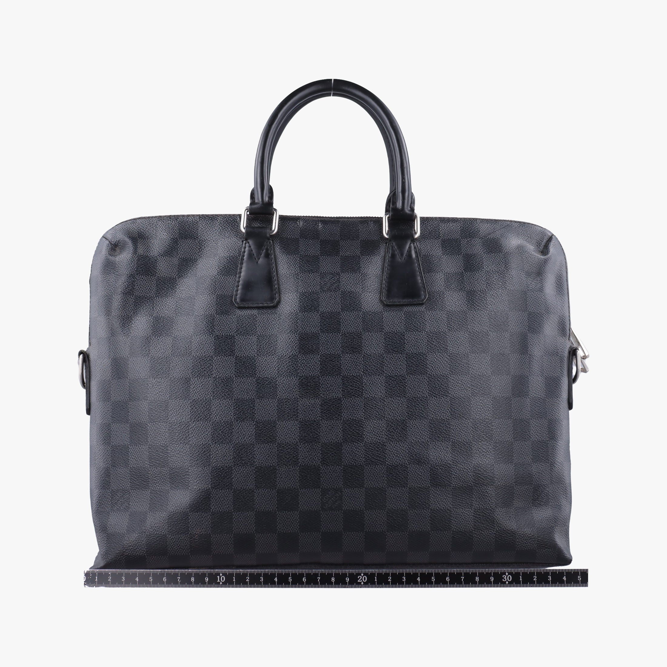 Pre-owned Louis Vuitton Porte Documents Jour Noir Damier Graphite N48224 handbag | stylenewstar