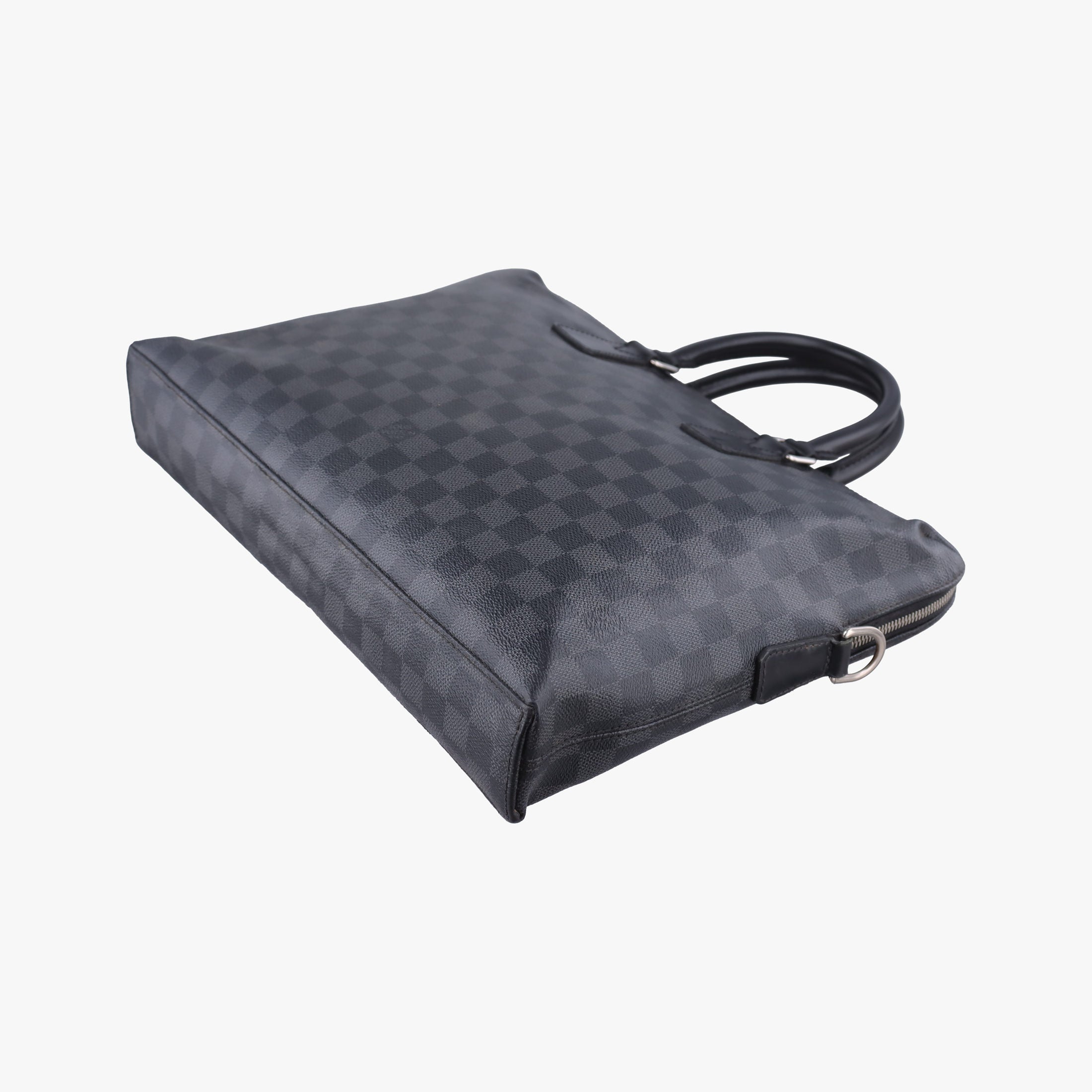 Pre-owned Louis Vuitton Porte Documents Jour Noir Damier Graphite N48224 handbag | stylenewstar
