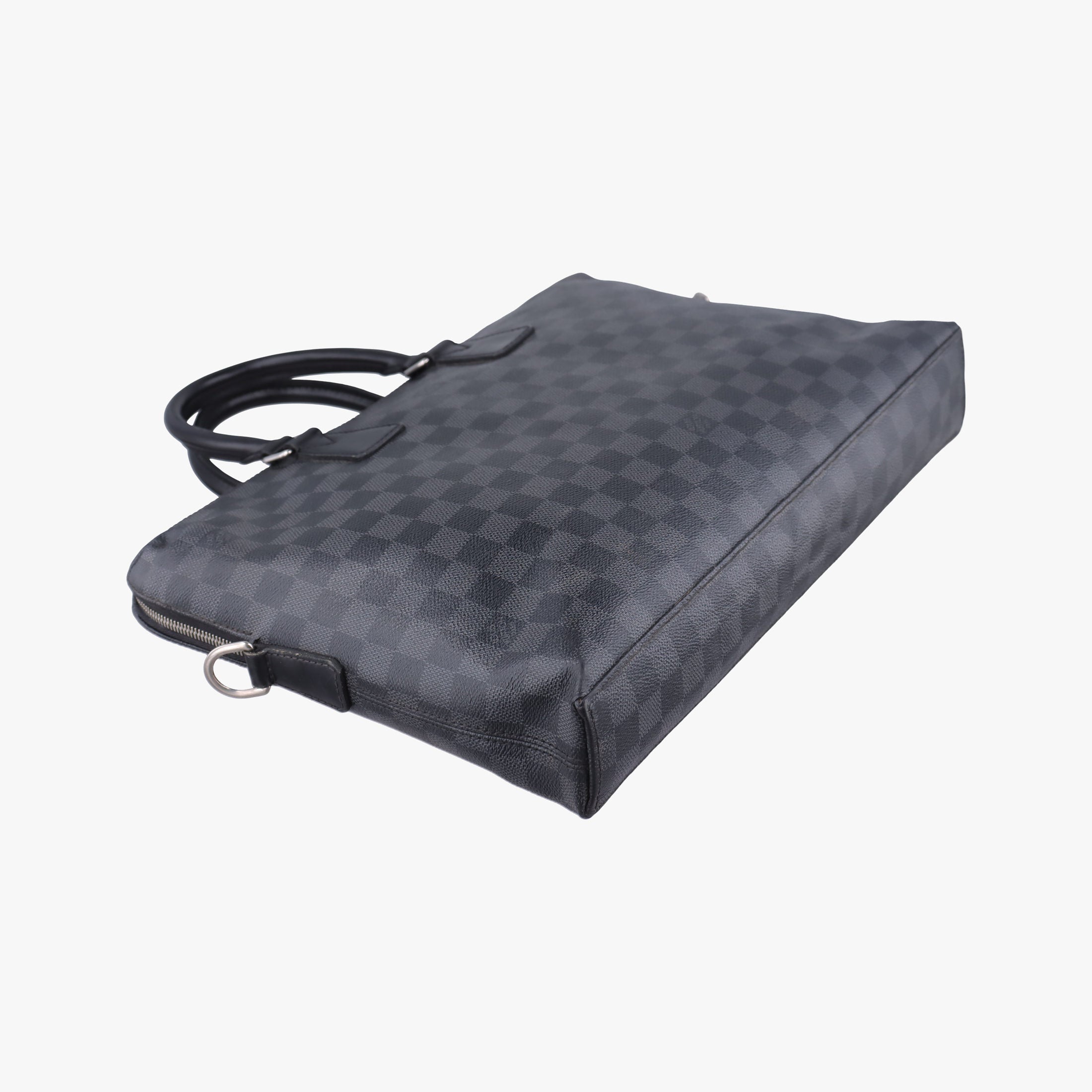 Pre-owned Louis Vuitton Porte Documents Jour Noir Damier Graphite N48224 handbag | stylenewstar