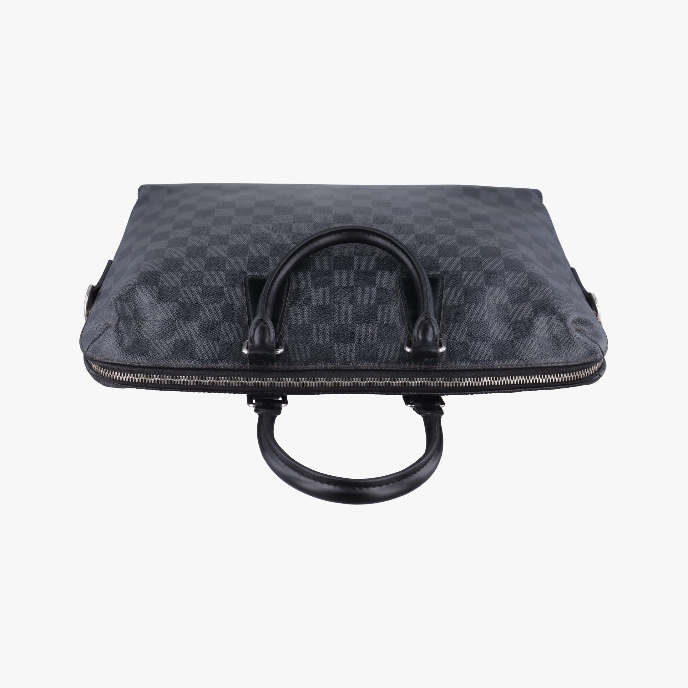 Pre-owned Louis Vuitton Porte Documents Jour Noir Damier Graphite N48224 handbag | stylenewstar
