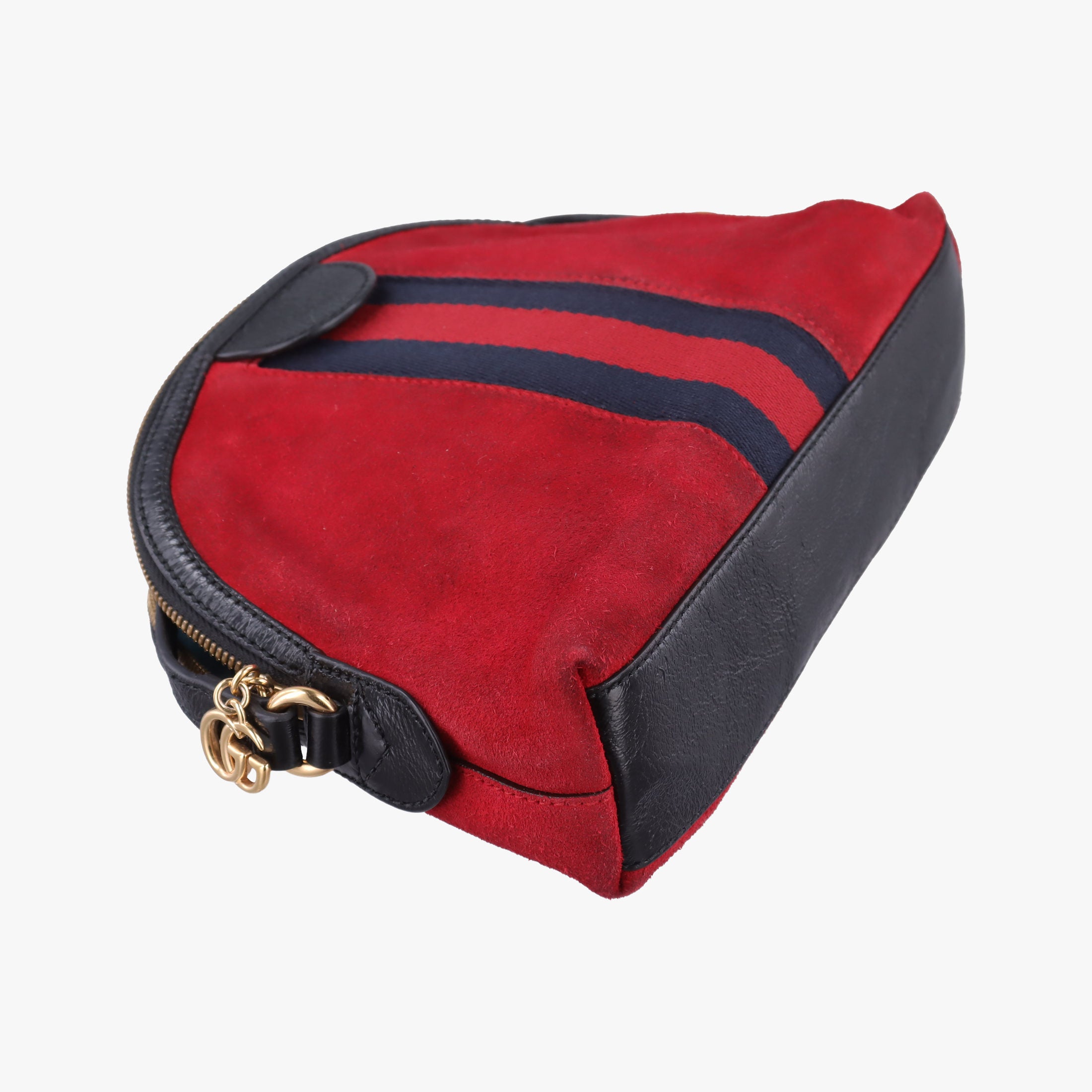 Pre-owned Gucci Ophidia Red suede×leather 449621 shoulderbag | stylenewstar