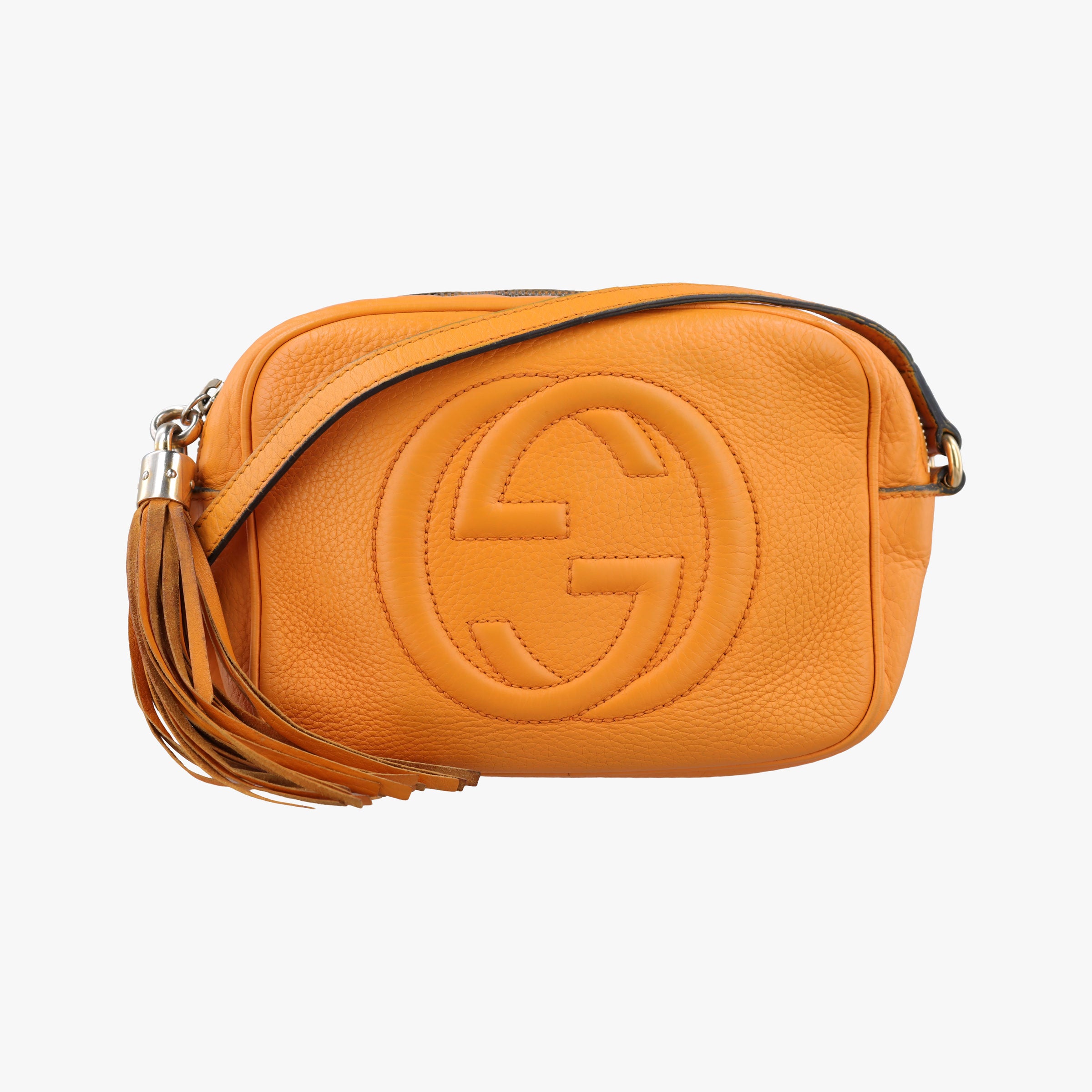 Pre-owned Gucci Soho Orange Leather 308364 shoulderbag | stylenewstar