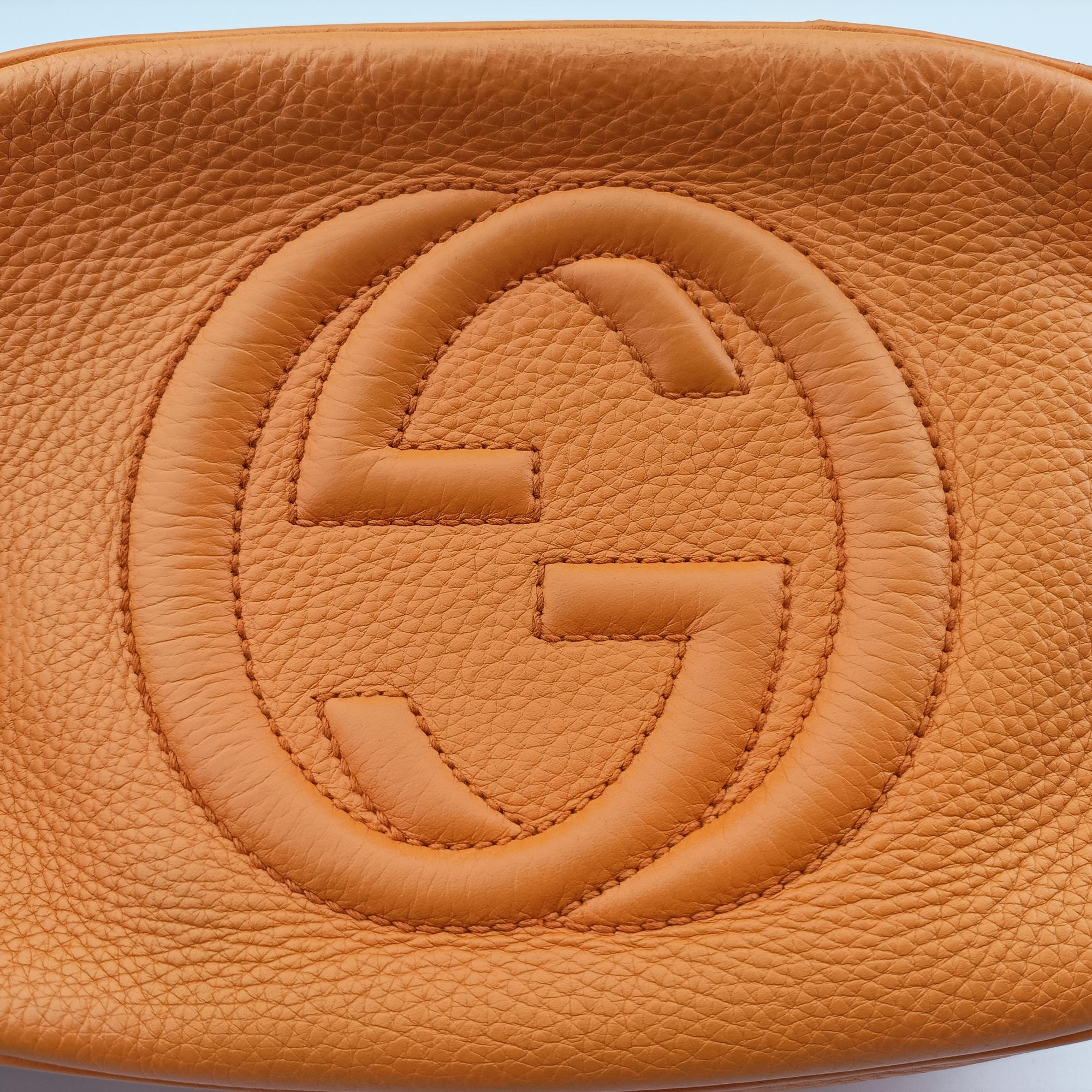 Pre-owned Gucci Soho Orange Leather 308364 shoulderbag | stylenewstar