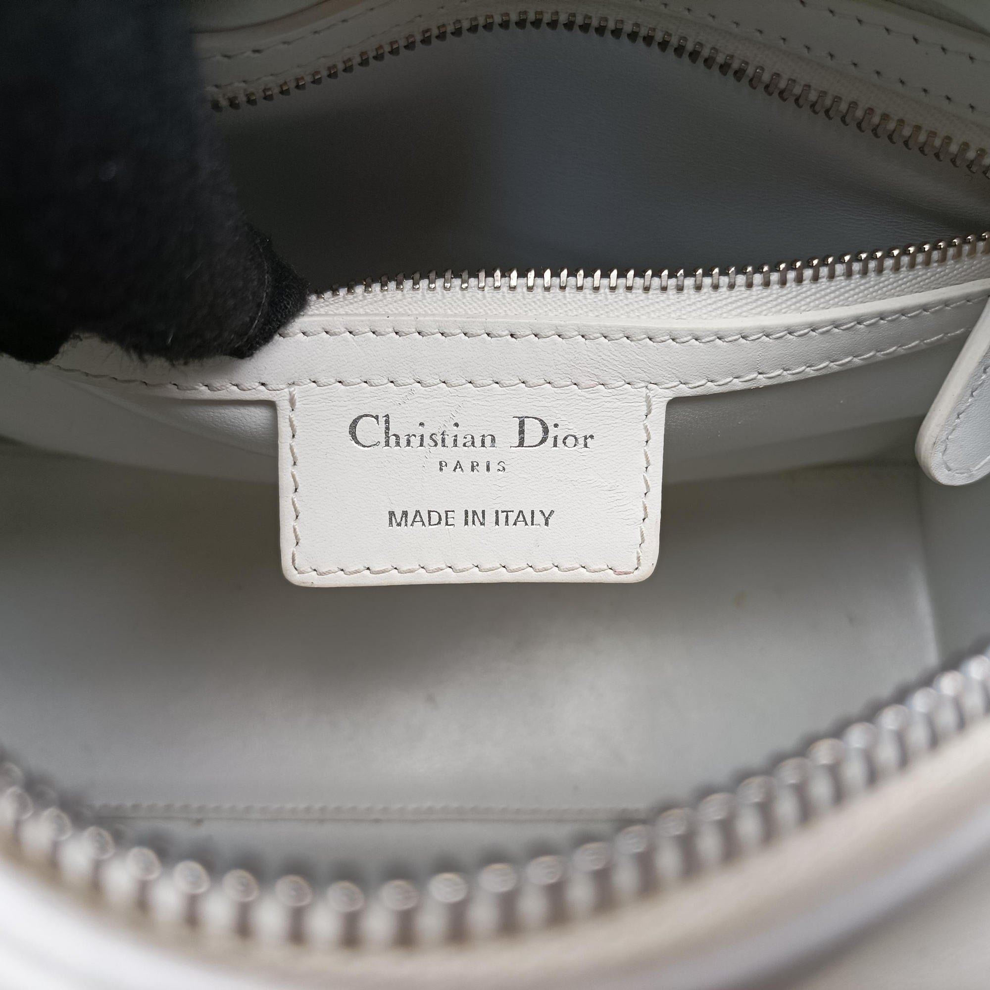 Secondhand Christian Dior Lady Dior White×Multicolour Leather  shoulderbag | stylenewstar