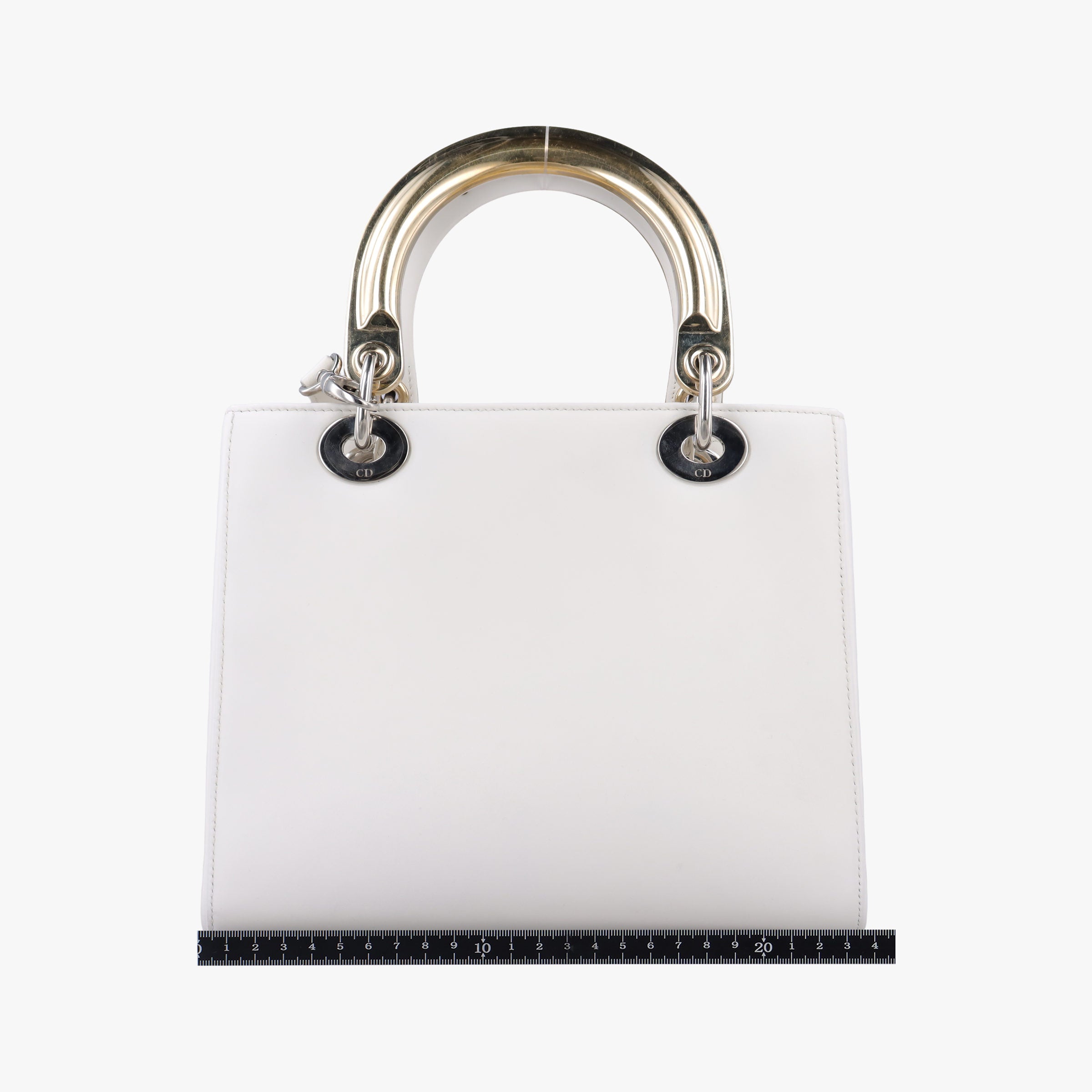 Secondhand Christian Dior Lady Dior White×Multicolour Leather  shoulderbag | stylenewstar