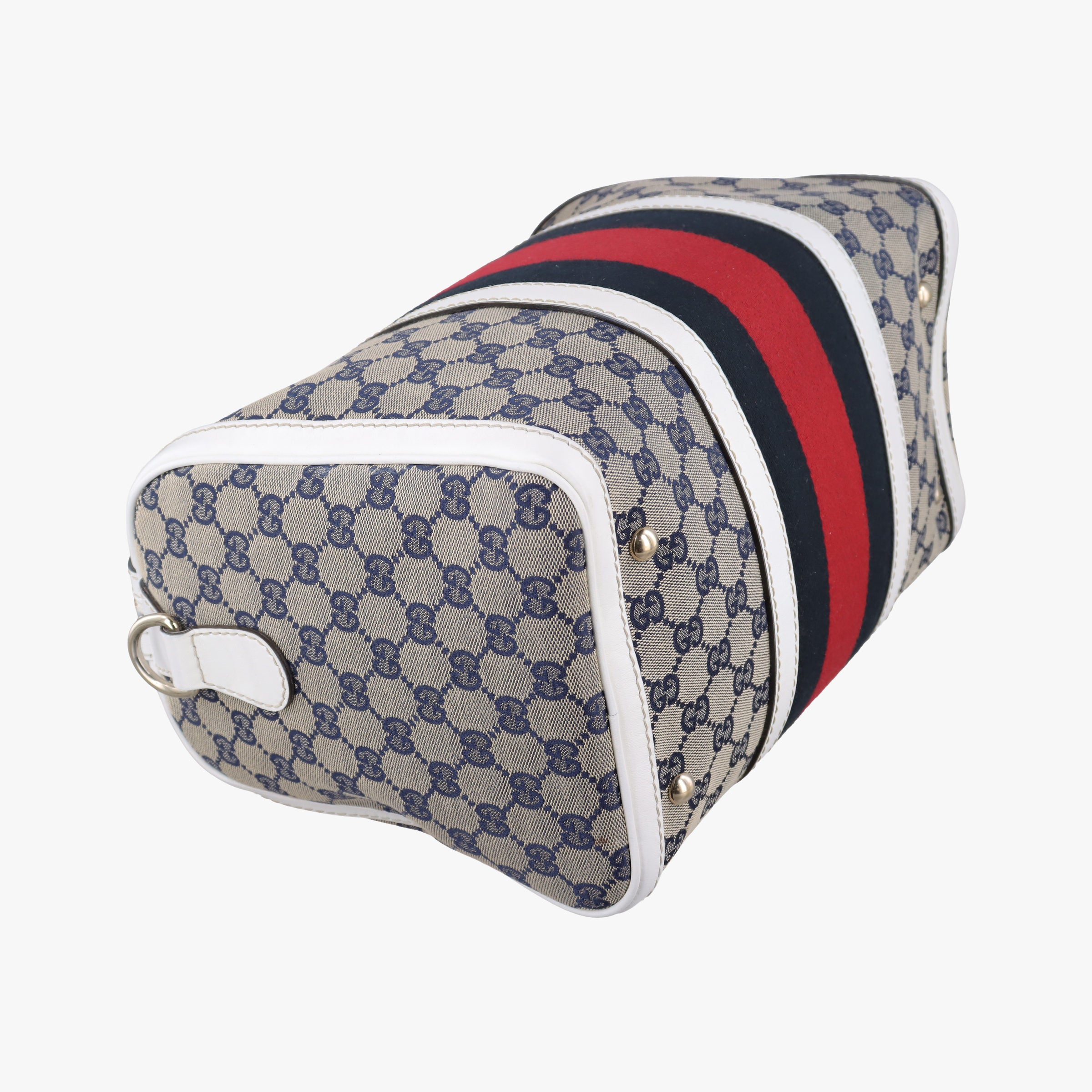 Pre-owned Gucci Sherry Line White×Beige×Multi Canvas × Leather 247205 shoulderbag | stylenewstar