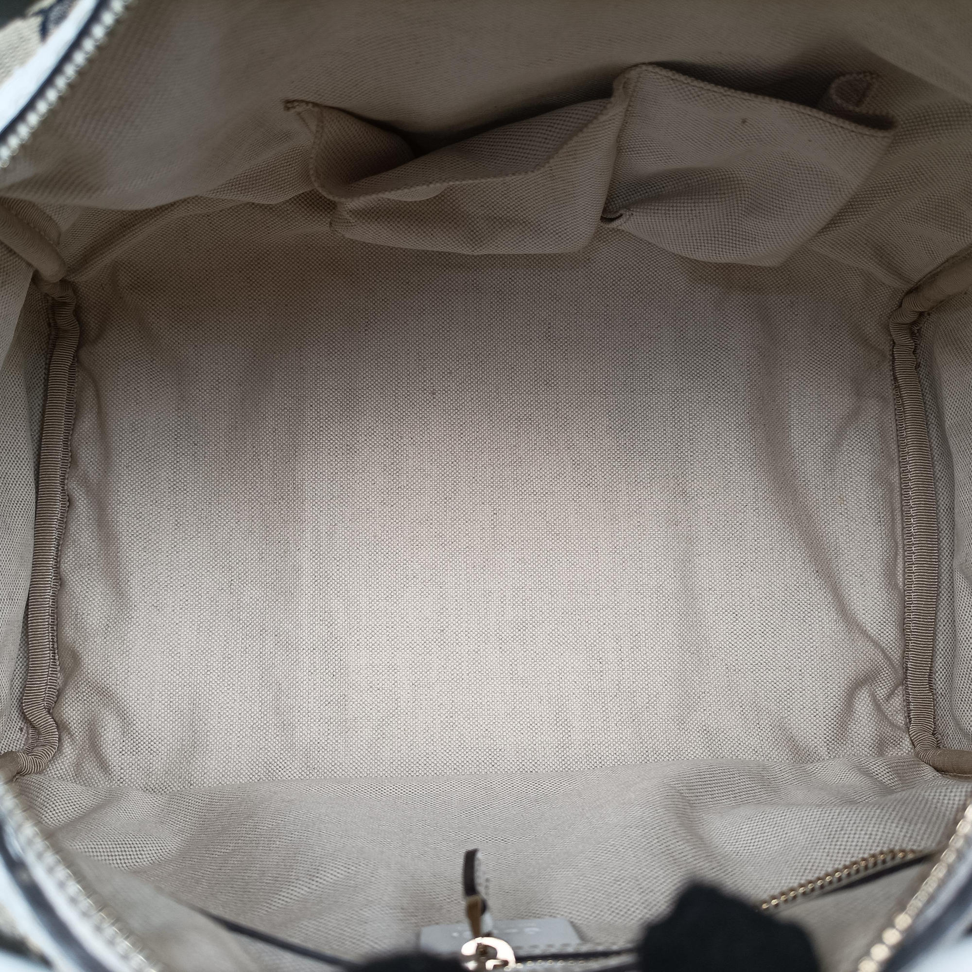 Pre-owned Gucci Sherry Line White×Beige×Multi Canvas × Leather 247205 shoulderbag | stylenewstar