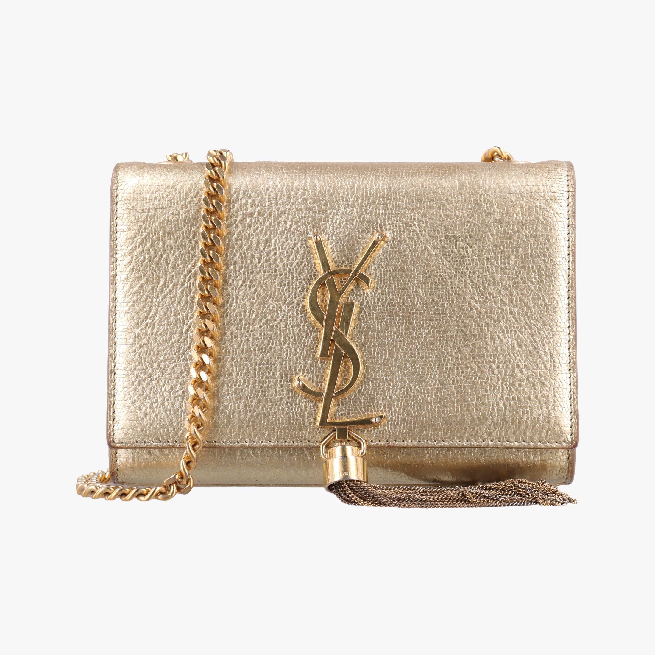 Secondhand Yves Saint Laurent KATE Golden Leather 326076 shoulderbag | stylenewstar