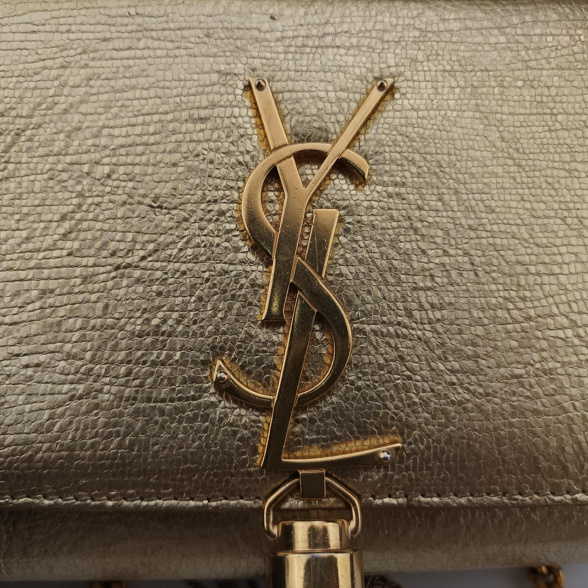 Secondhand Yves Saint Laurent KATE Golden Leather 326076 shoulderbag | stylenewstar