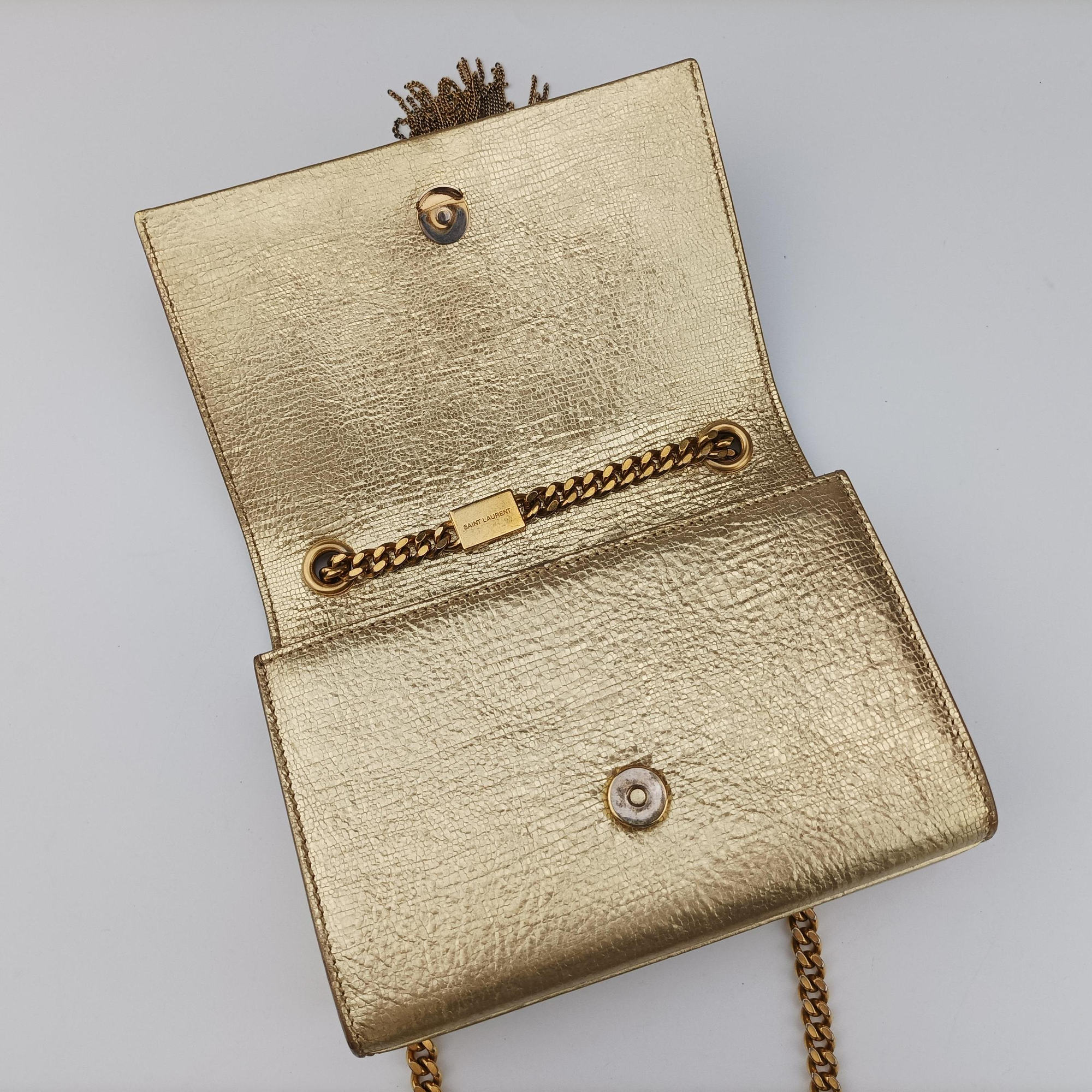 Secondhand Yves Saint Laurent KATE Golden Leather 326076 shoulderbag | stylenewstar