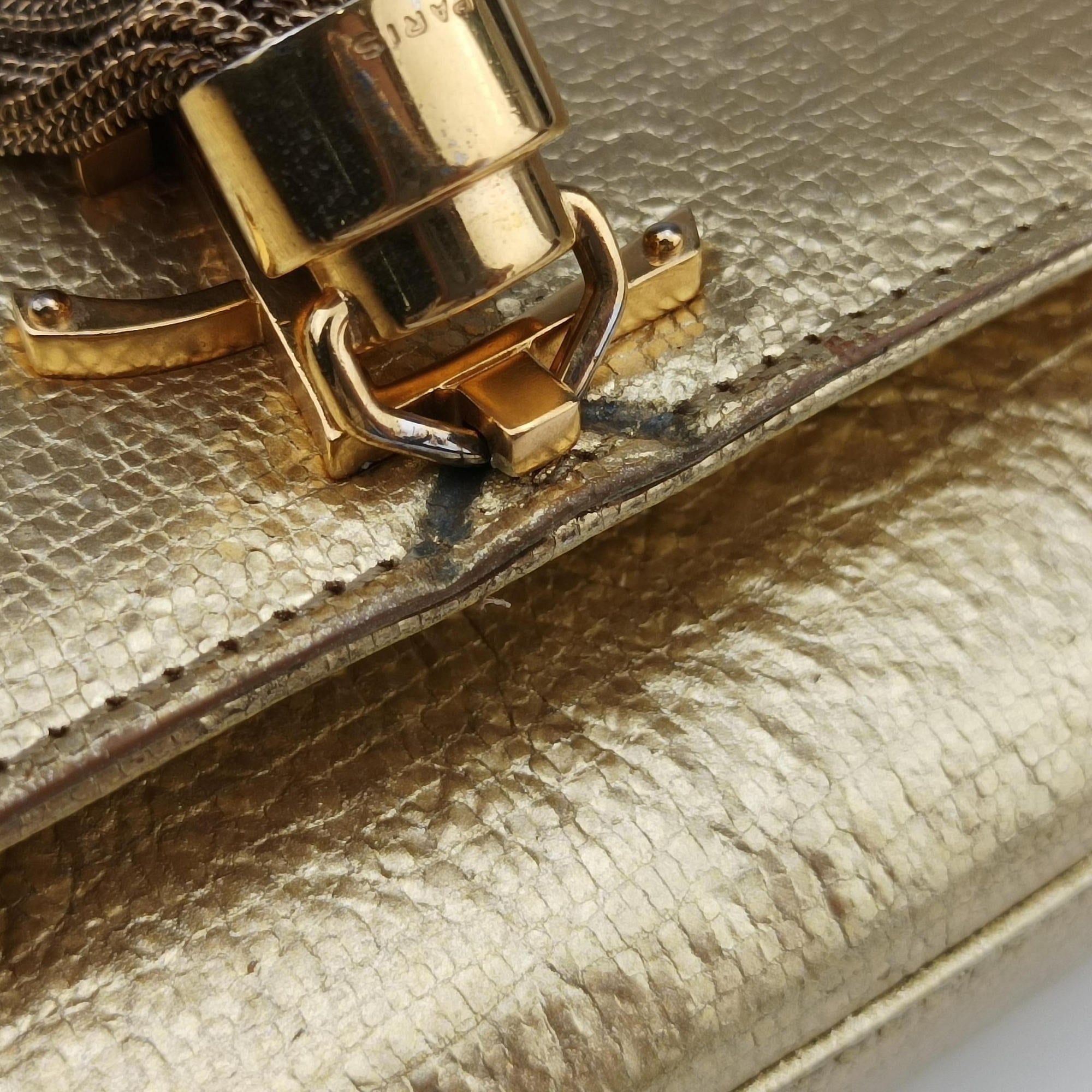 Secondhand Yves Saint Laurent KATE Golden Leather 326076 shoulderbag | stylenewstar