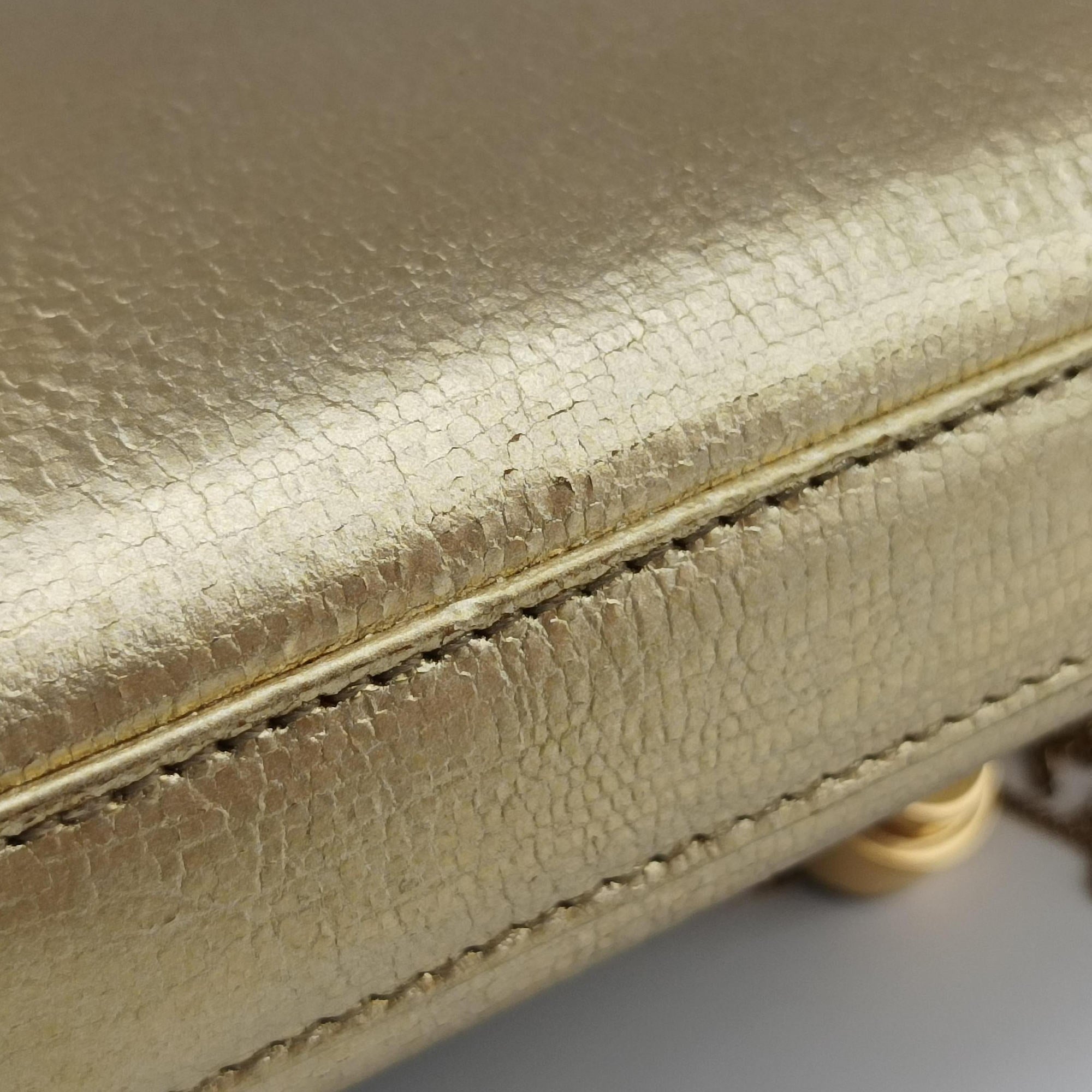 Secondhand Yves Saint Laurent KATE Golden Leather 326076 shoulderbag | stylenewstar