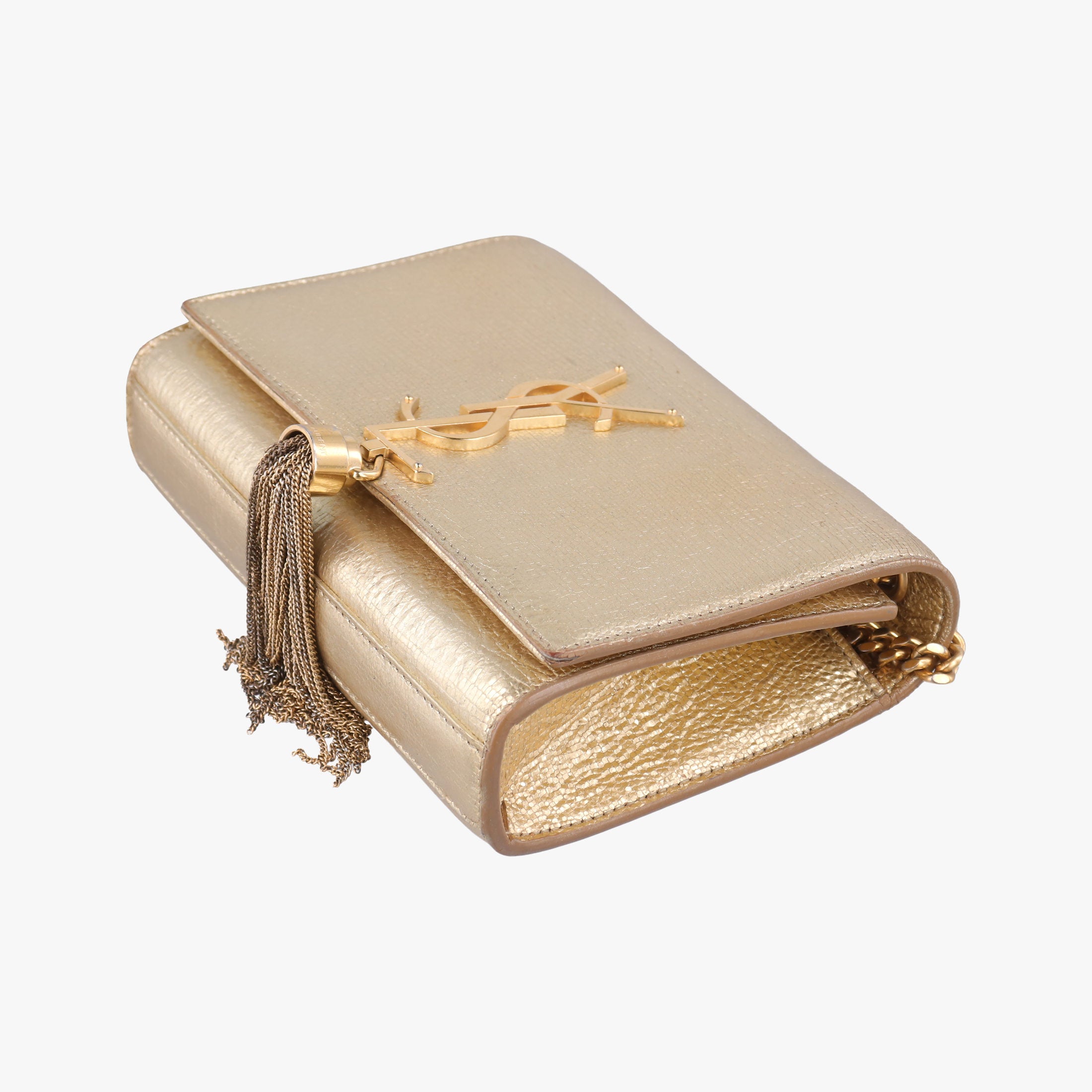 Secondhand Yves Saint Laurent KATE Golden Leather 326076 shoulderbag | stylenewstar