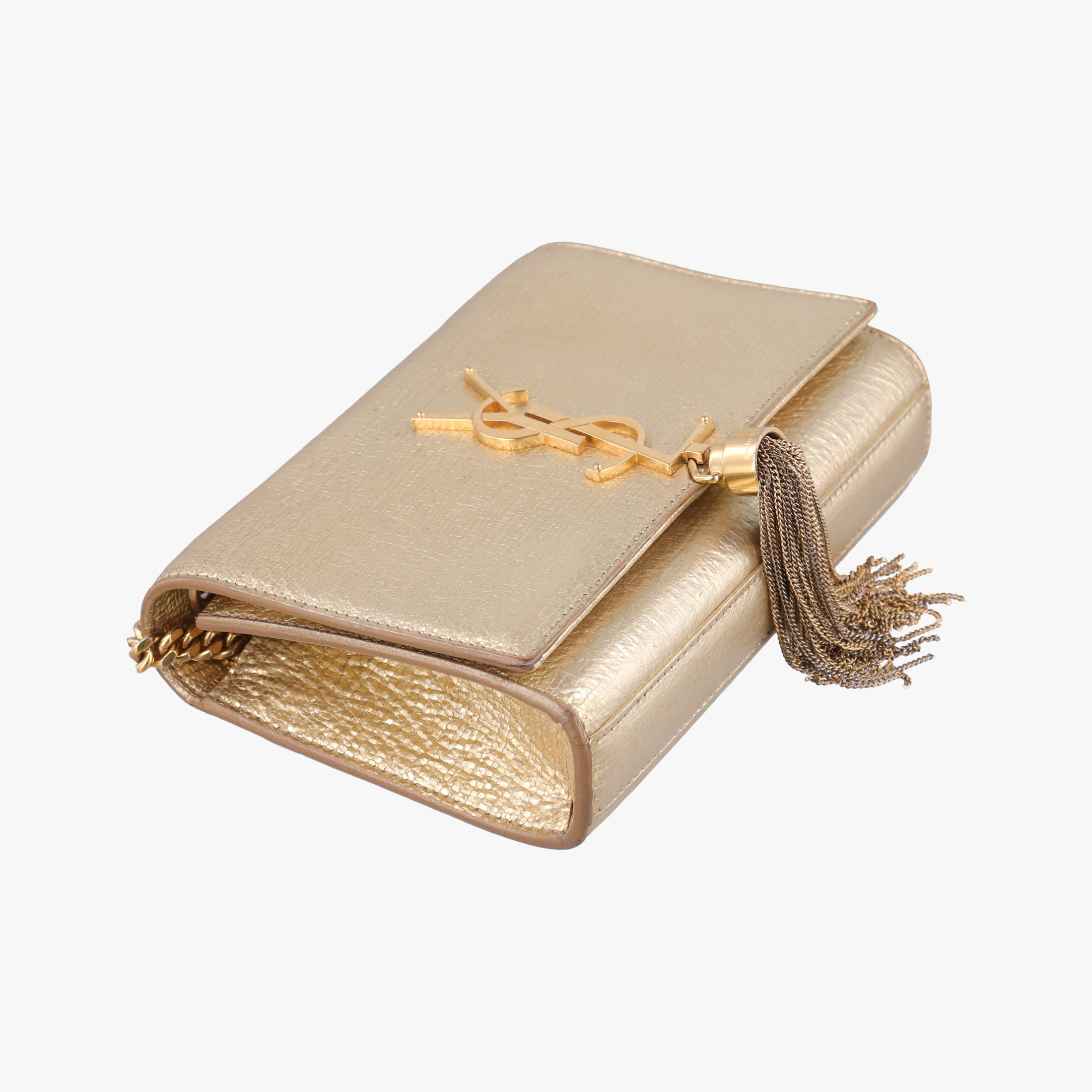 Secondhand Yves Saint Laurent KATE Golden Leather 326076 shoulderbag | stylenewstar