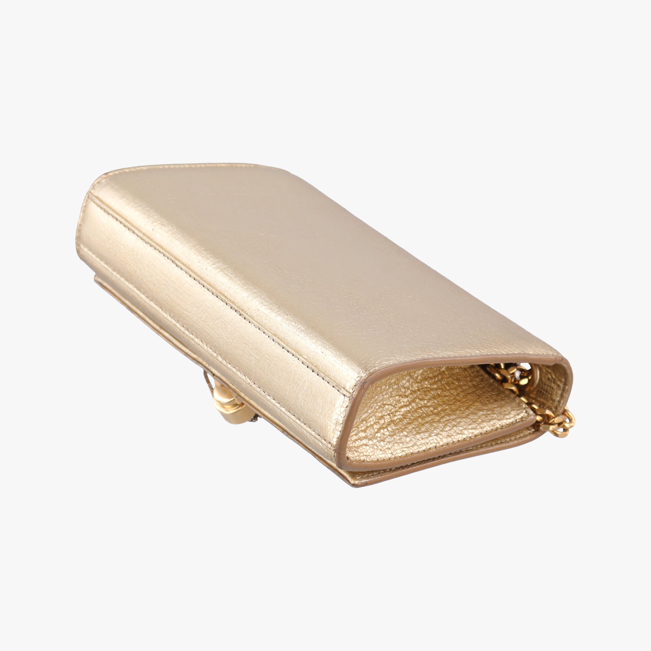 Secondhand Yves Saint Laurent KATE Golden Leather 326076 shoulderbag | stylenewstar