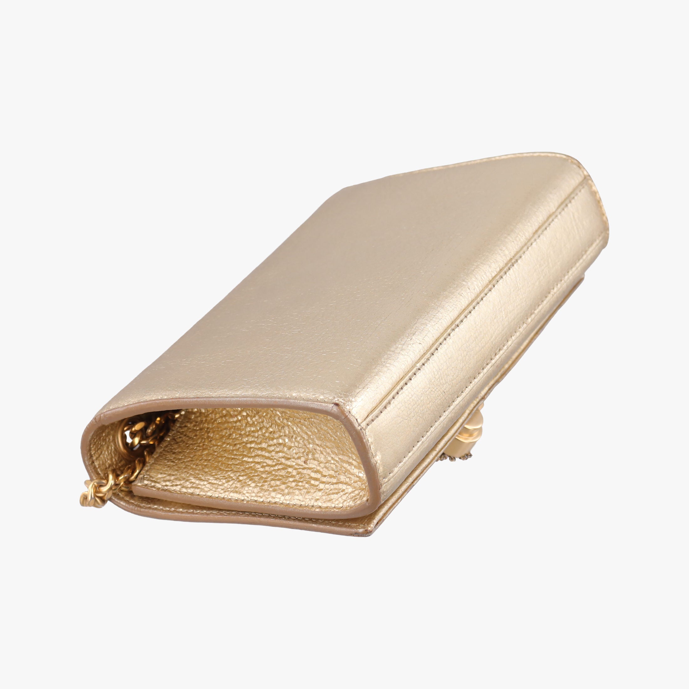Secondhand Yves Saint Laurent KATE Golden Leather 326076 shoulderbag | stylenewstar