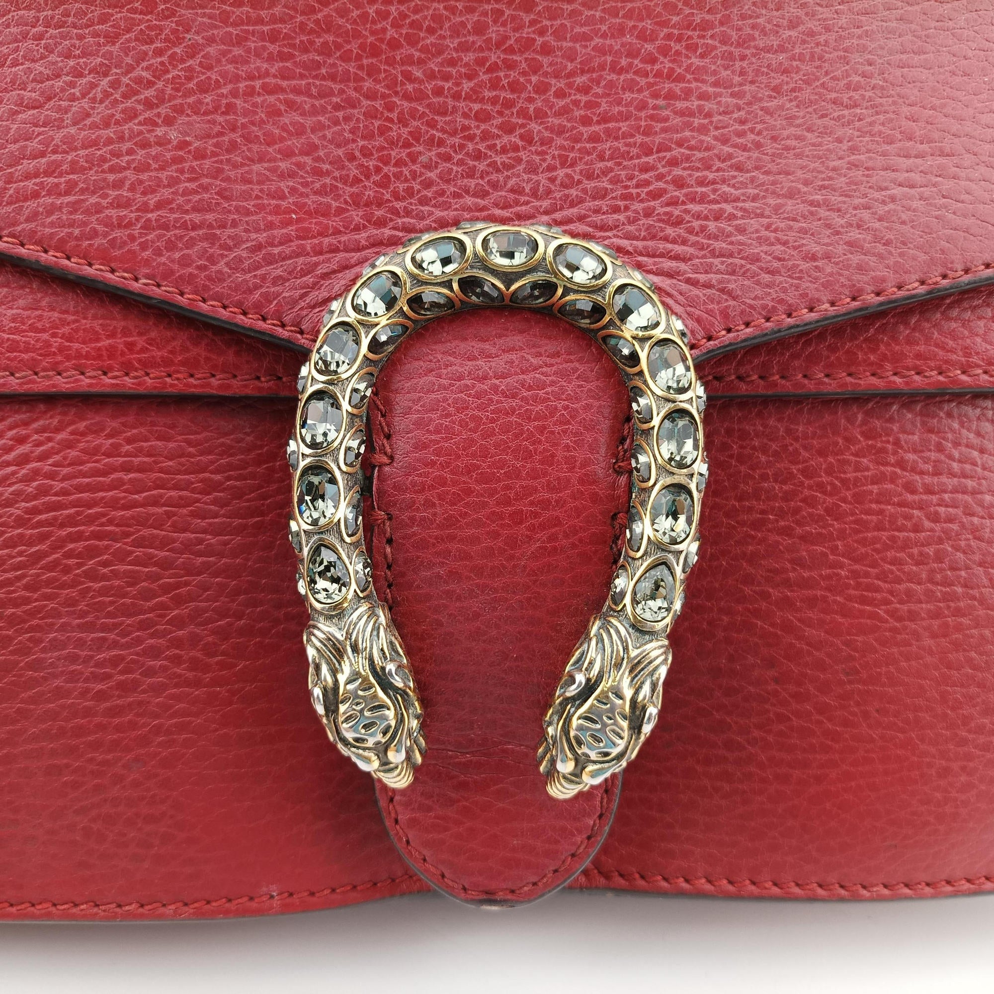 Secondhand Gucci Dionysus Red Leather 400249 shoulderbag | stylenewstar