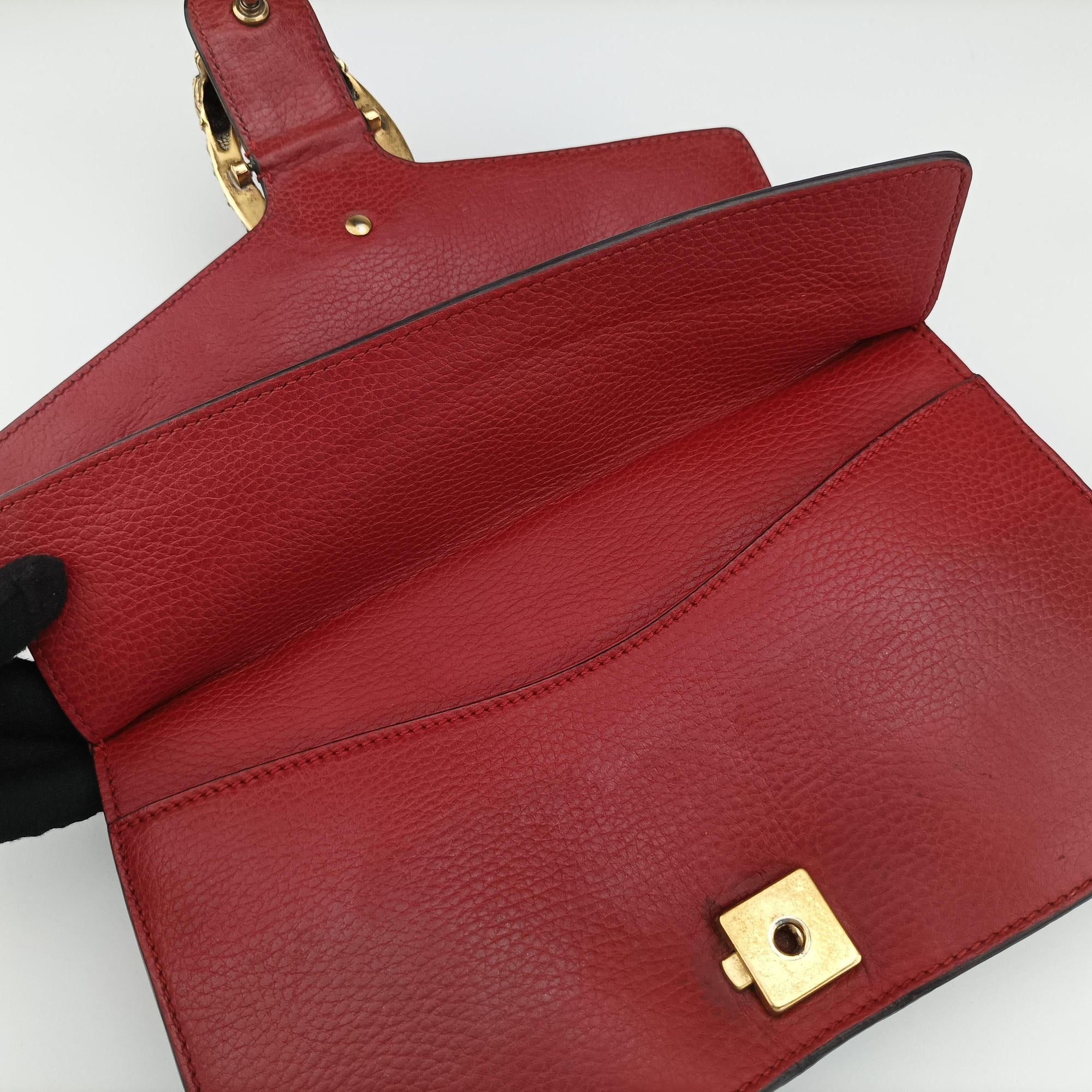 Secondhand Gucci Dionysus Red Leather 400249 shoulderbag | stylenewstar