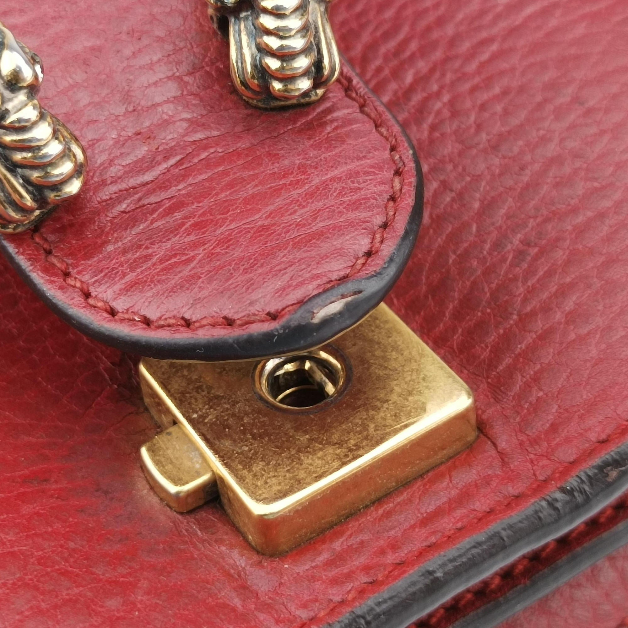Secondhand Gucci Dionysus Red Leather 400249 shoulderbag | stylenewstar