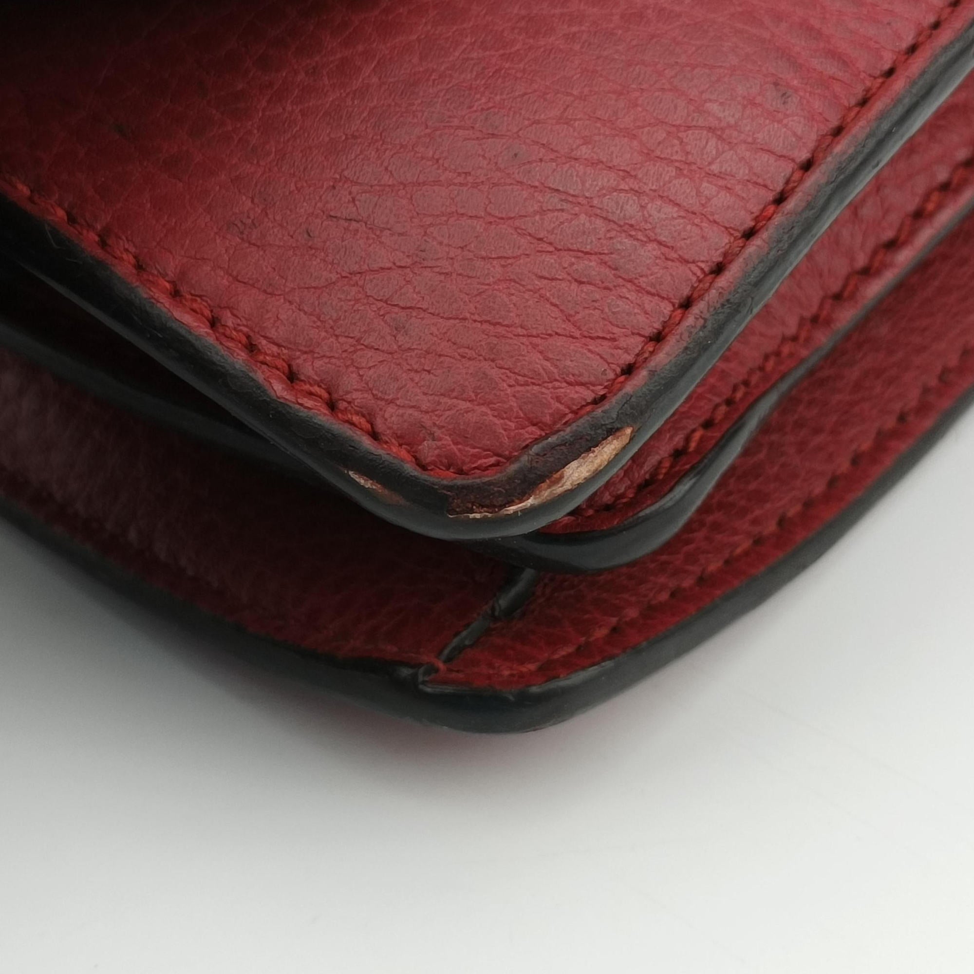 Secondhand Gucci Dionysus Red Leather 400249 shoulderbag | stylenewstar