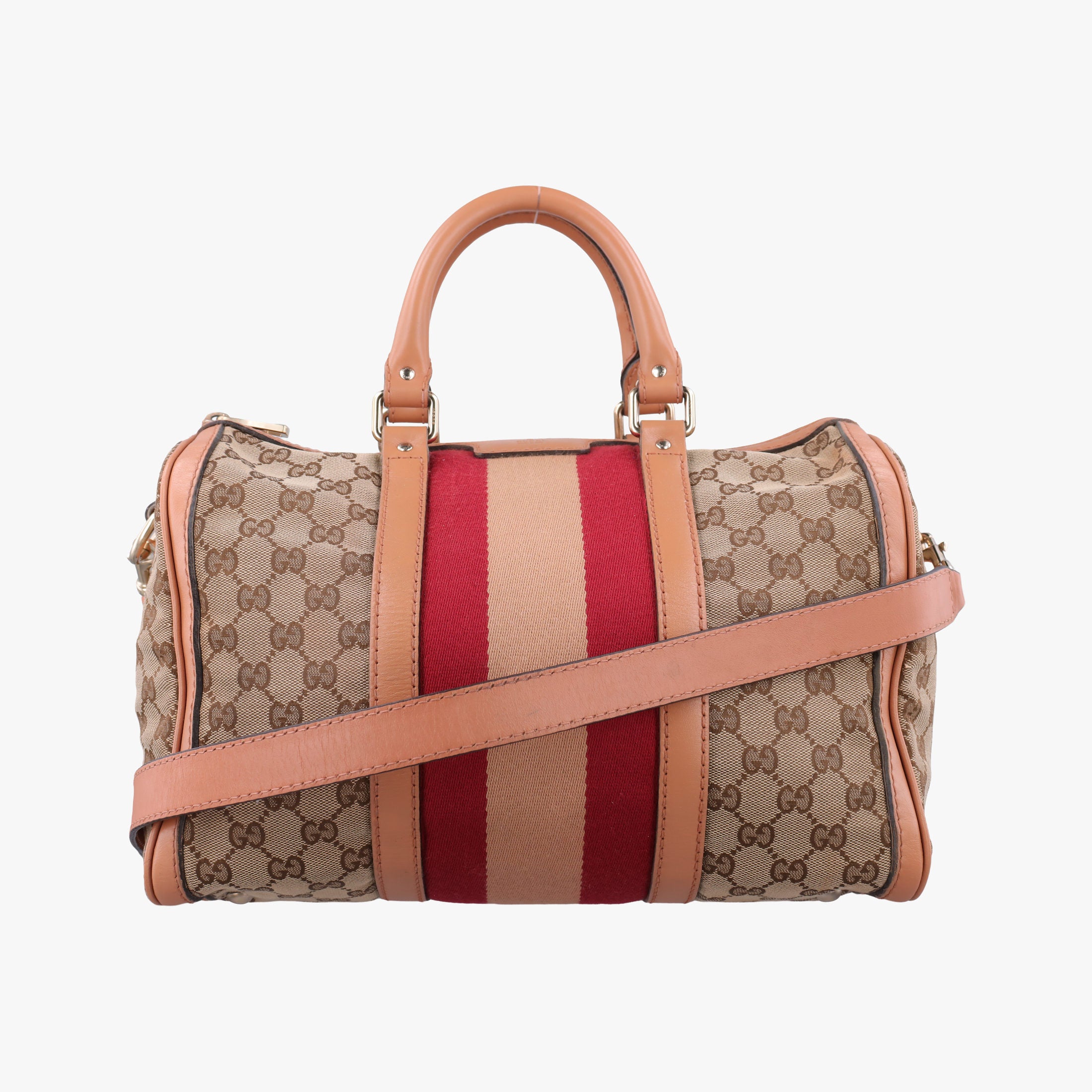 Secondhand Gucci Sherry Line Beige × Brown × Multi canvas×leather 247205 shoulderbag | stylenewstar