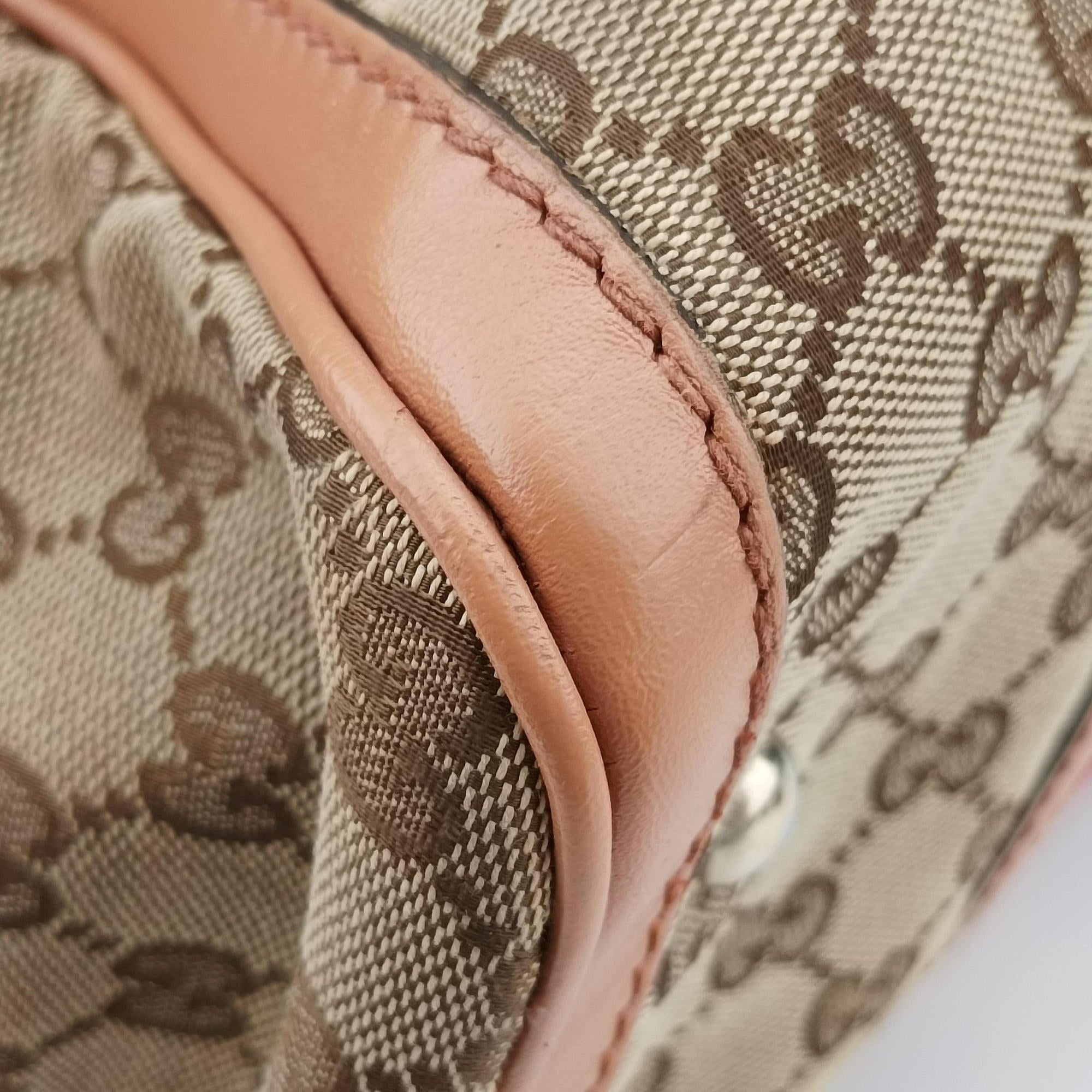 Secondhand Gucci Sherry Line Beige × Brown × Multi canvas×leather 247205 shoulderbag | stylenewstar