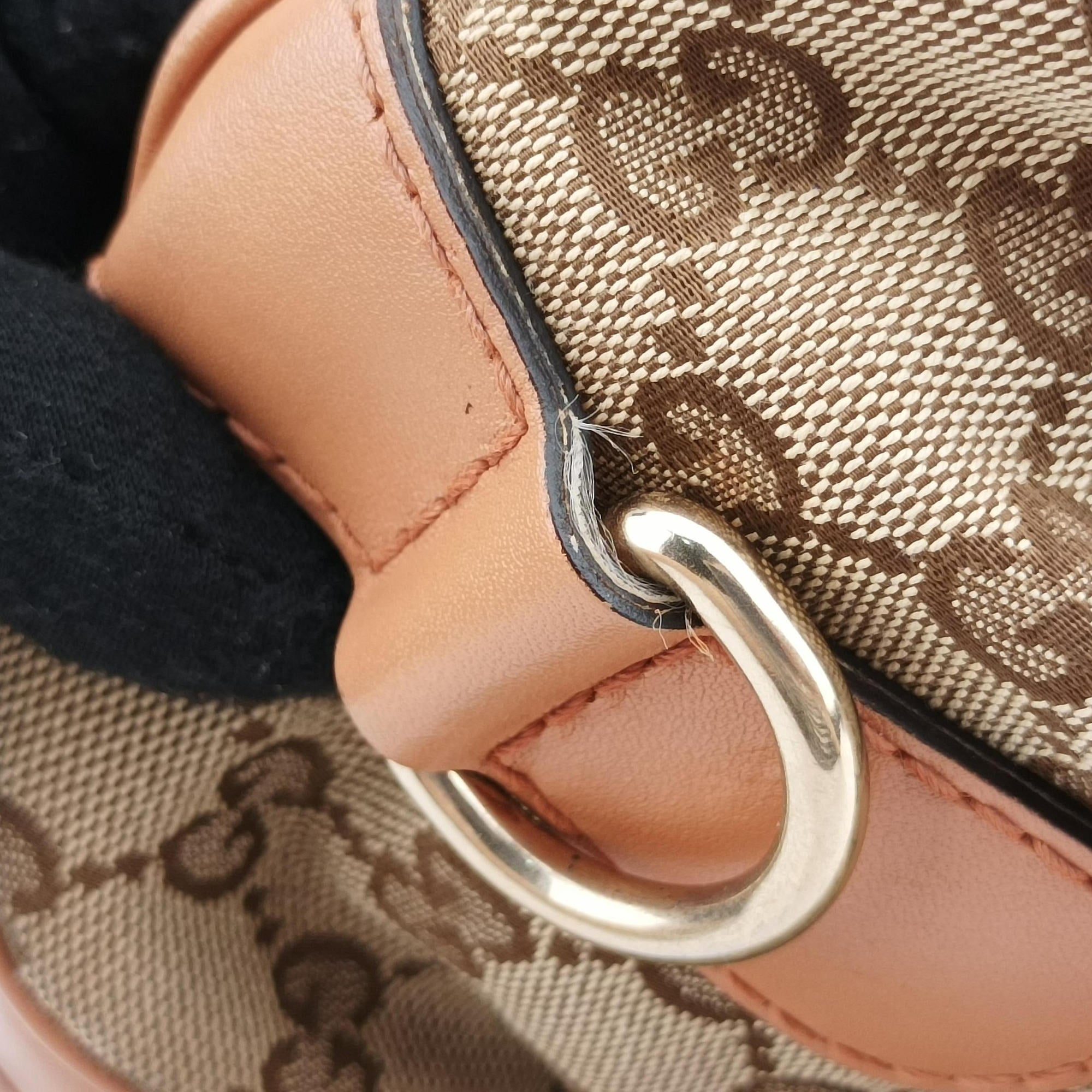 Secondhand Gucci Sherry Line Beige × Brown × Multi canvas×leather 247205 shoulderbag | stylenewstar