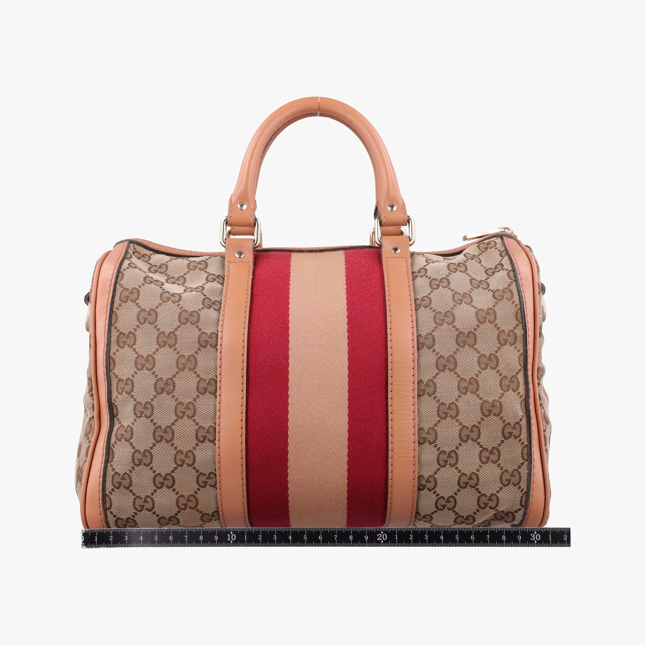 Secondhand Gucci Sherry Line Beige × Brown × Multi canvas×leather 247205 shoulderbag | stylenewstar