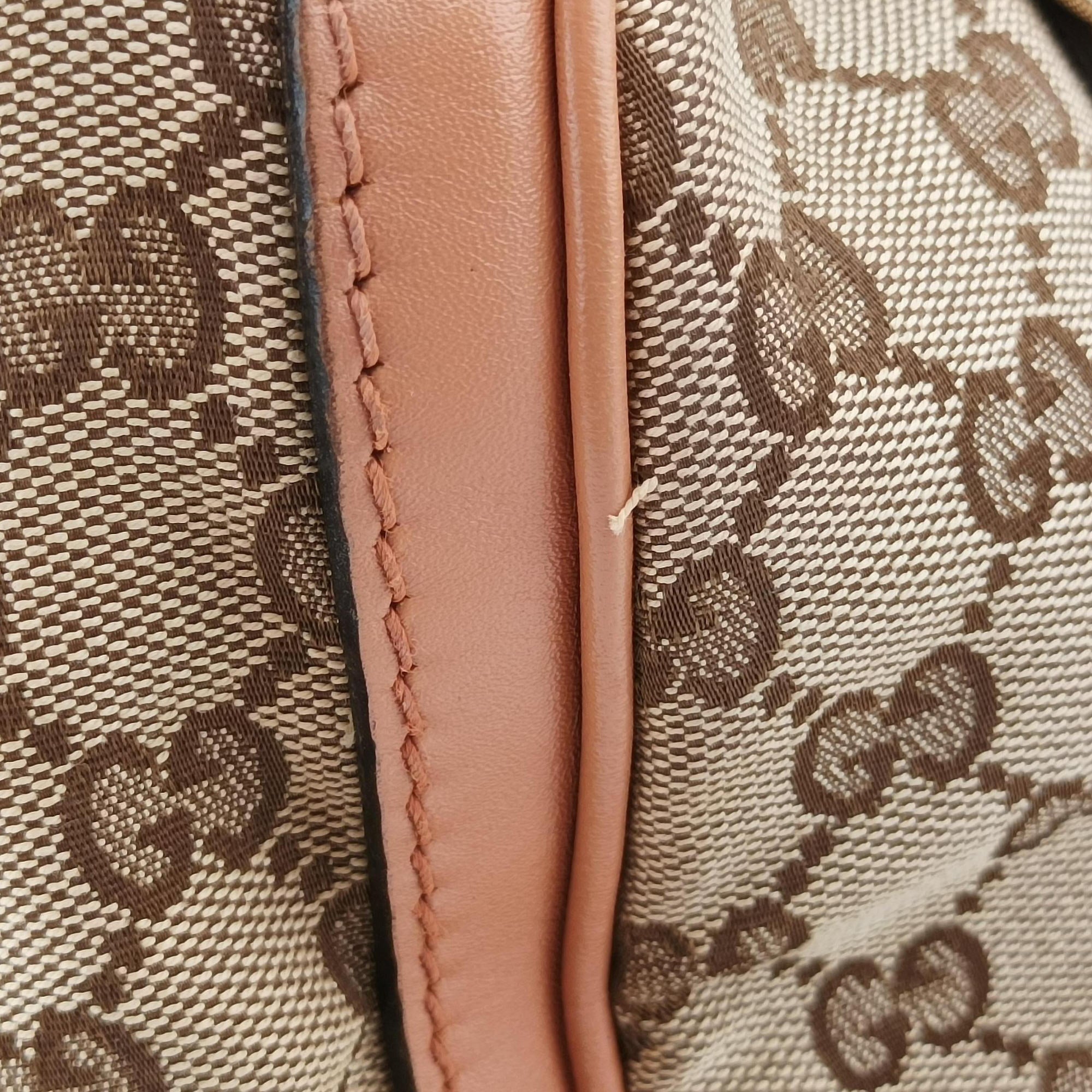 Secondhand Gucci Sherry Line Beige × Brown × Multi canvas×leather 247205 shoulderbag | stylenewstar