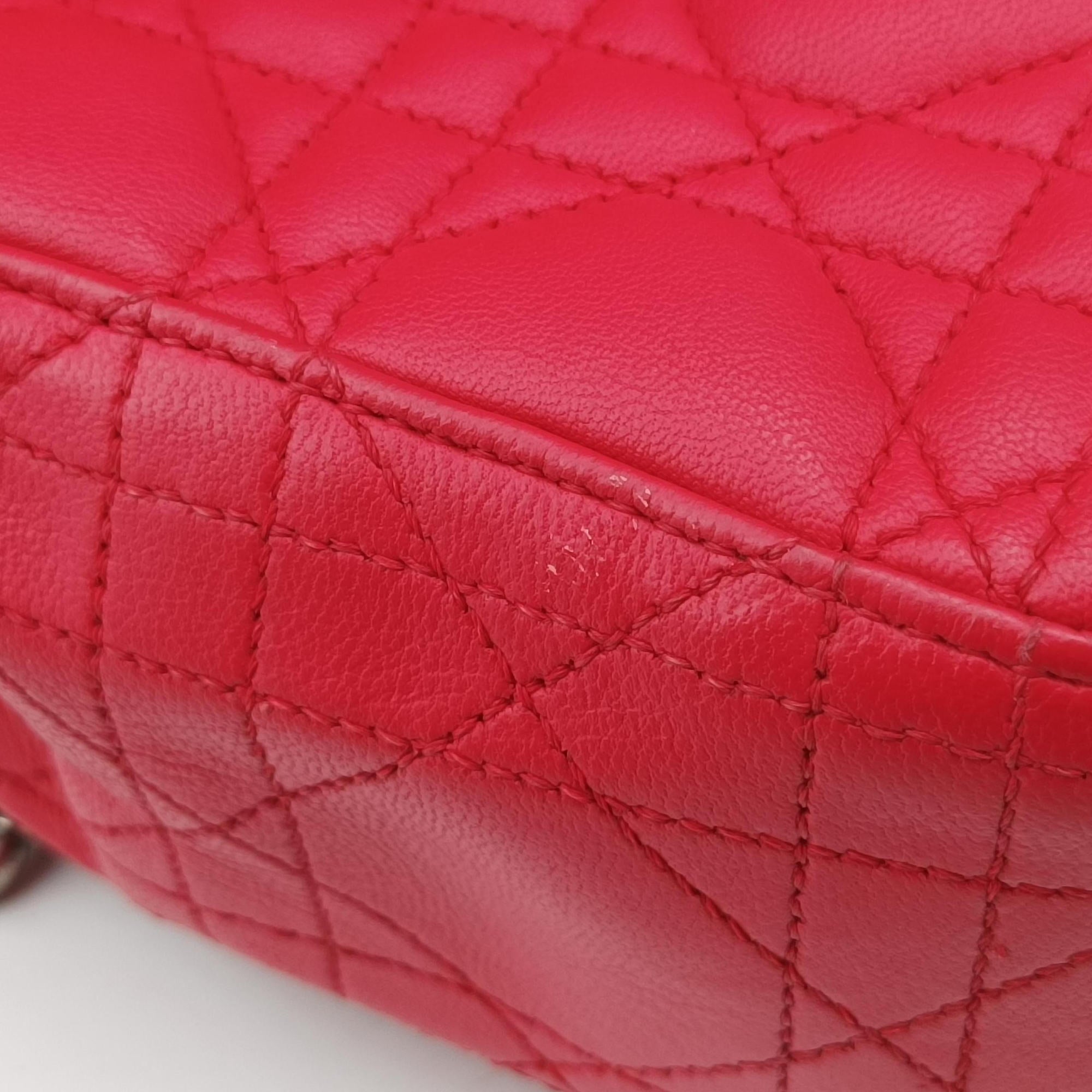 Pre-owned Christian Dior Miss Dior CANNAGE New Lock Red lambskin  shoulderbag | stylenewstar