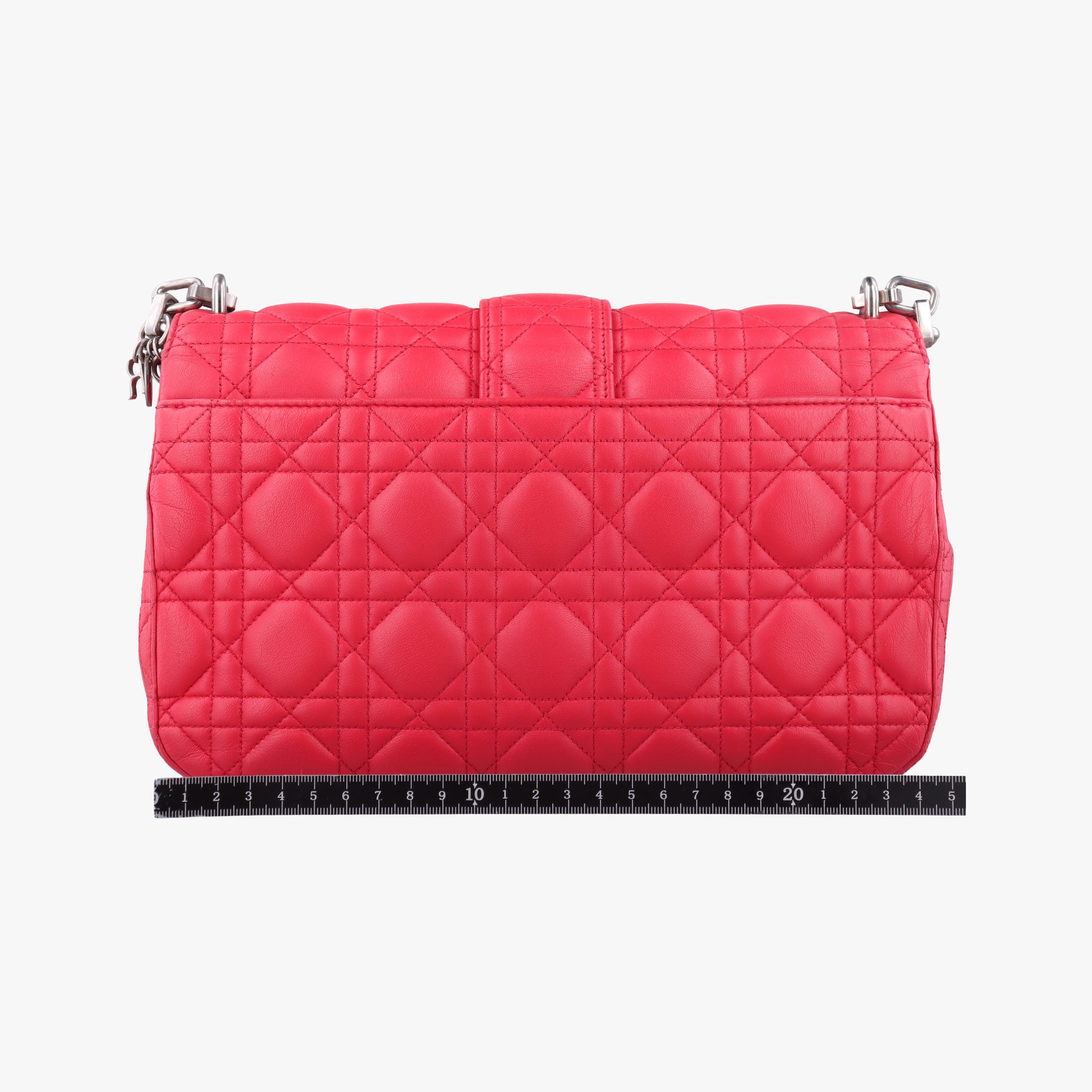 Pre-owned Christian Dior Miss Dior CANNAGE New Lock Red lambskin  shoulderbag | stylenewstar