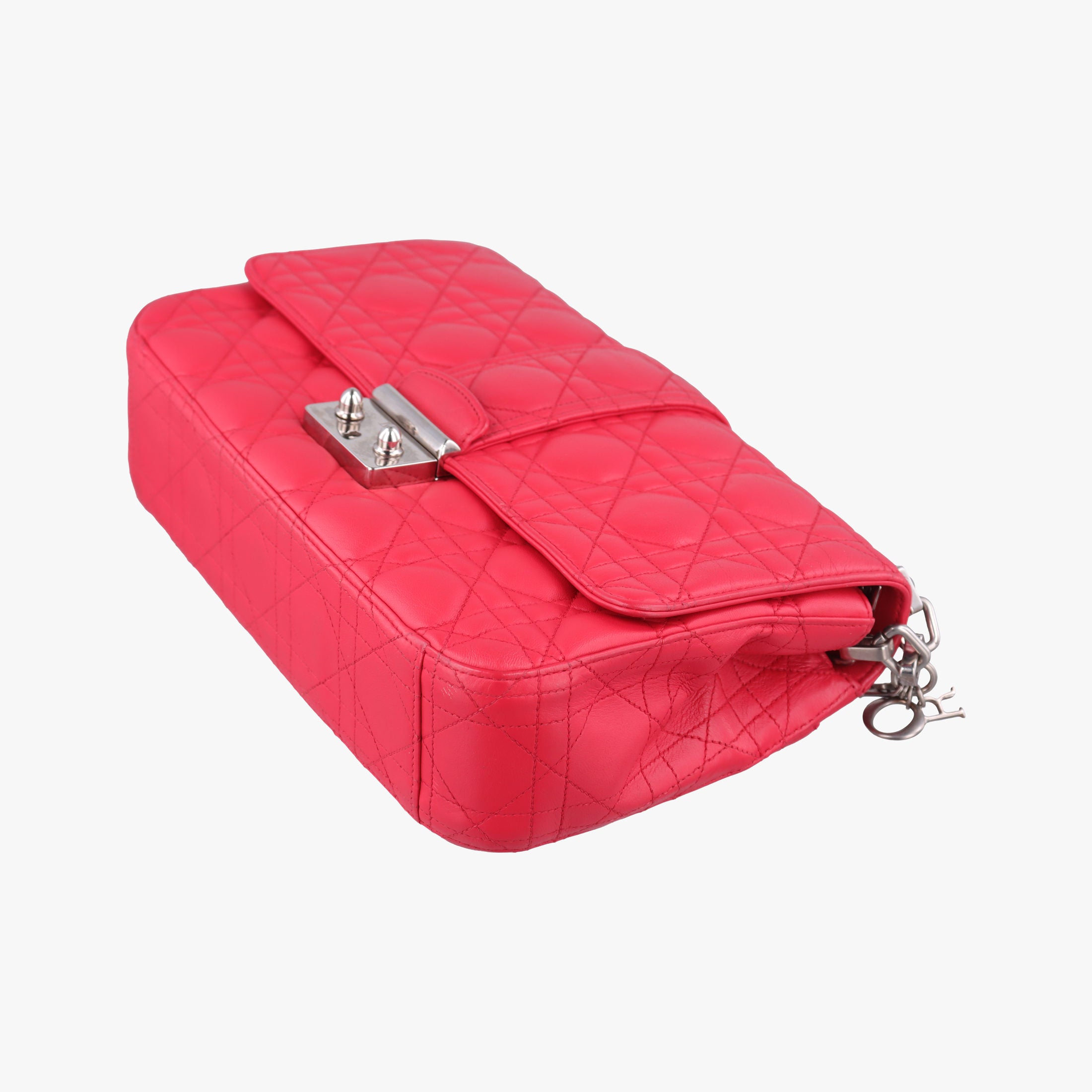 Pre-owned Christian Dior Miss Dior CANNAGE New Lock Red lambskin  shoulderbag | stylenewstar