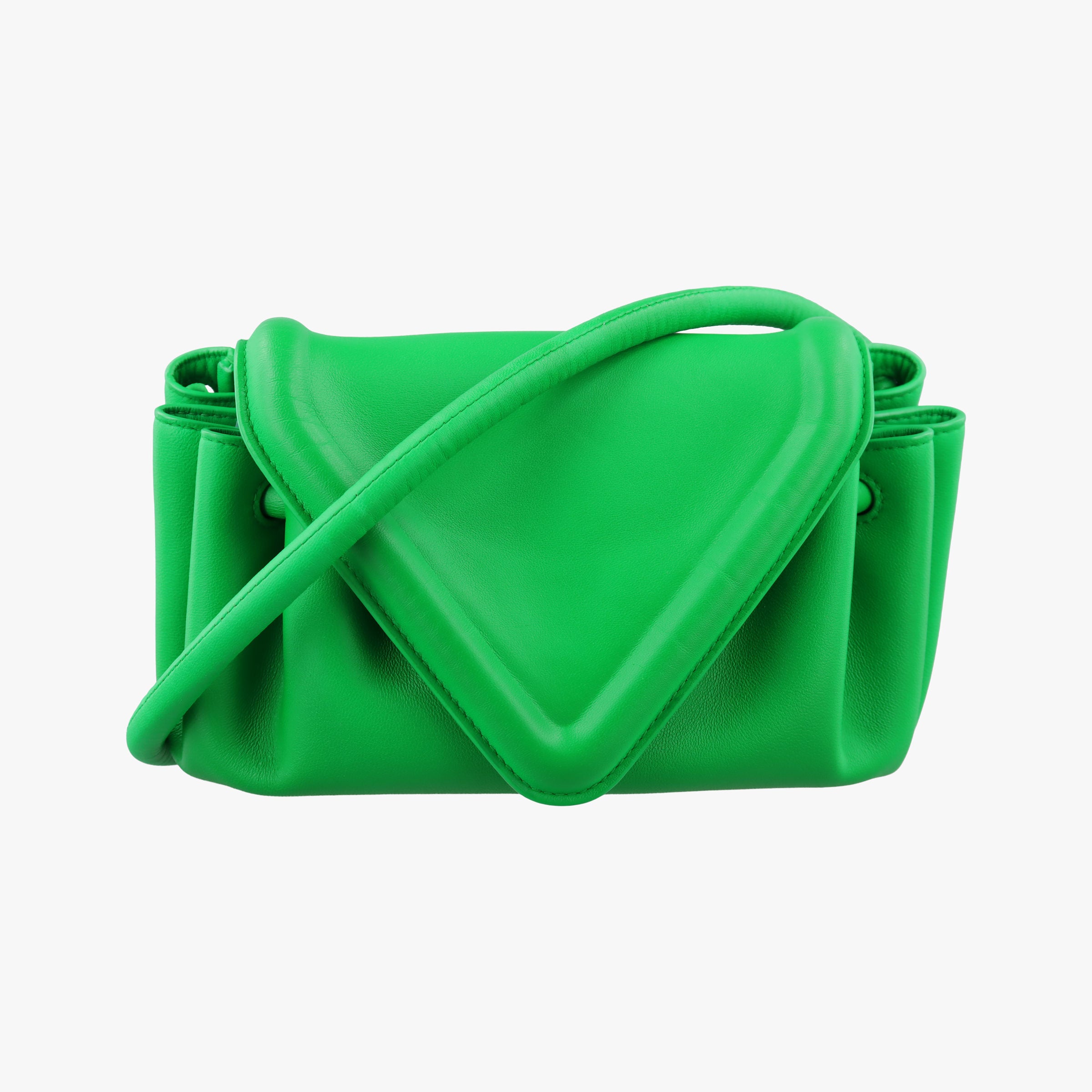 Pre-owned Bottega Veneta BEAK SMALL Green Leather  shoulderbag | stylenewstar